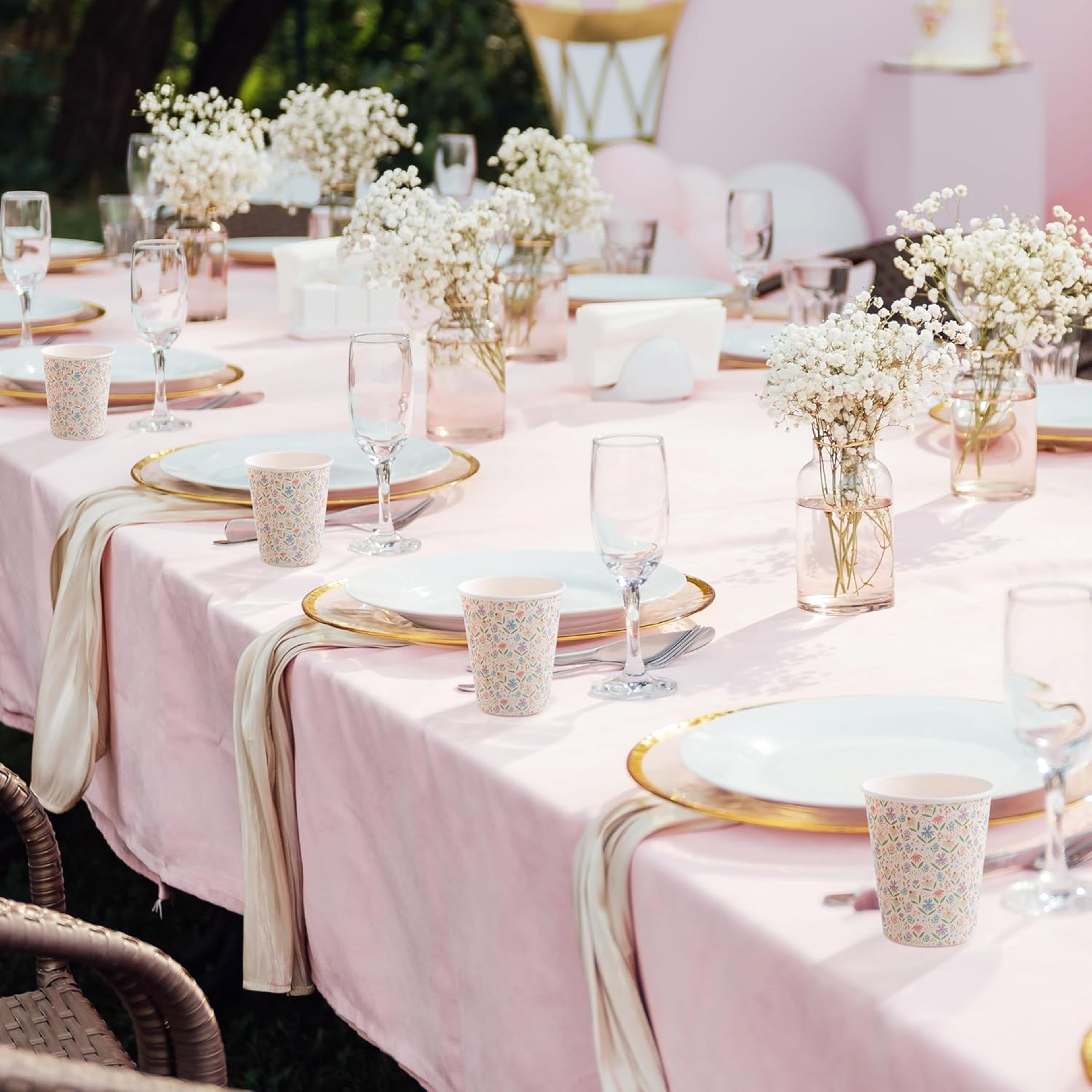 Elegant Disposable Party Drinkware For Tea Party Wedding  Bridal Shower 1