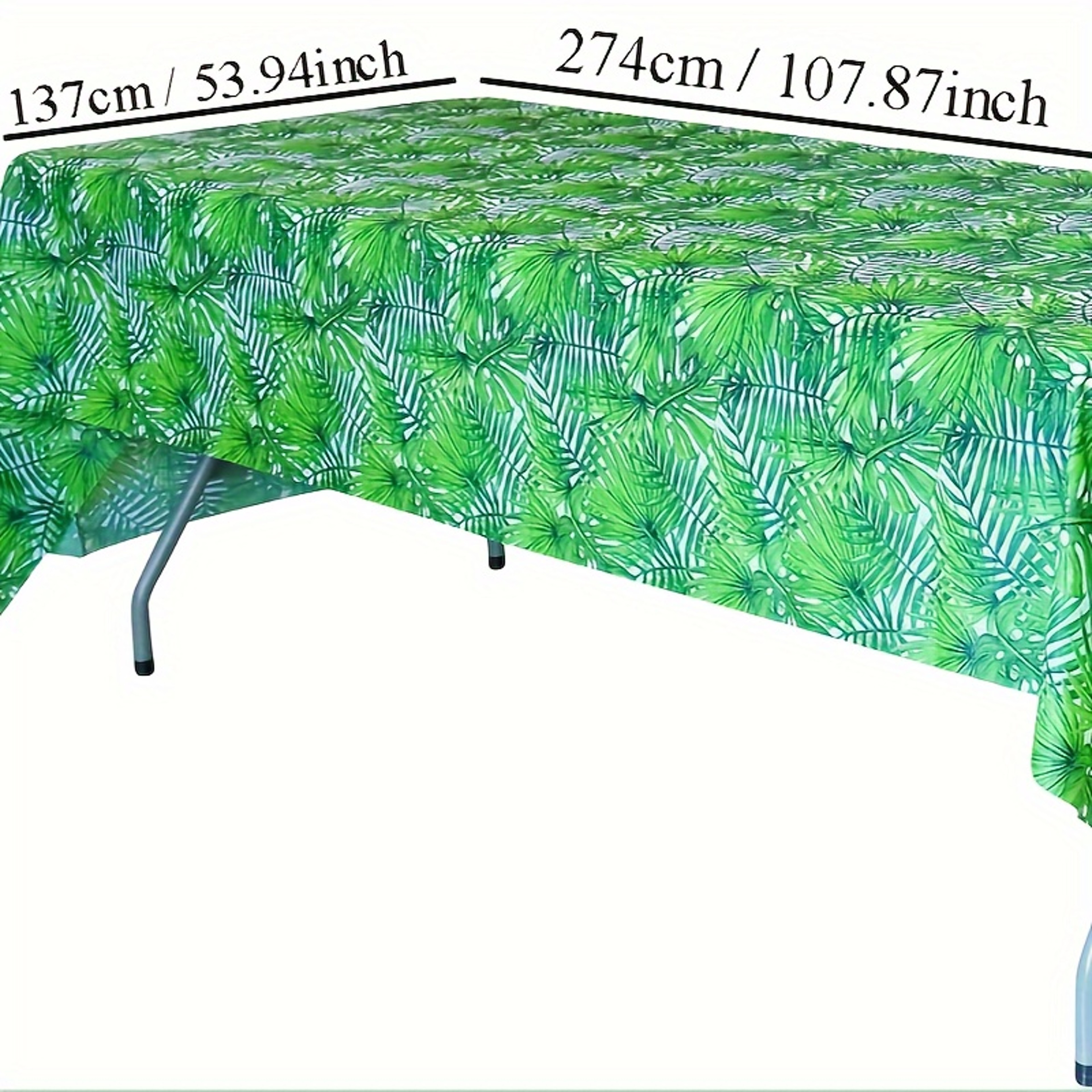 Tropical Palm Leaf Tablecloths Waterproof Disposable Party Decor For Indoor  Outdoor Events 2