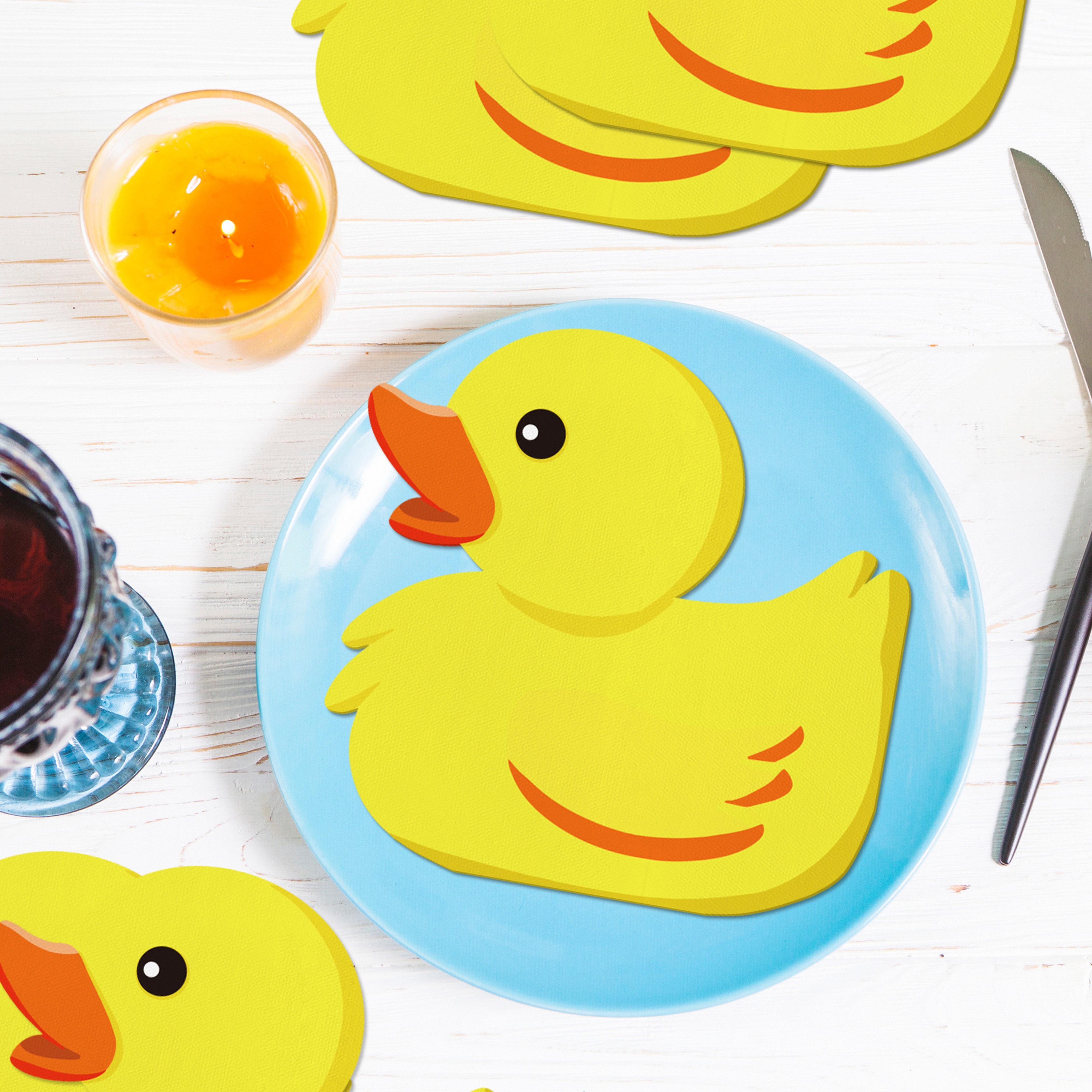 Cute Yellow Duck Napkins for Baby Shower and Birthday Party Decor – view 2