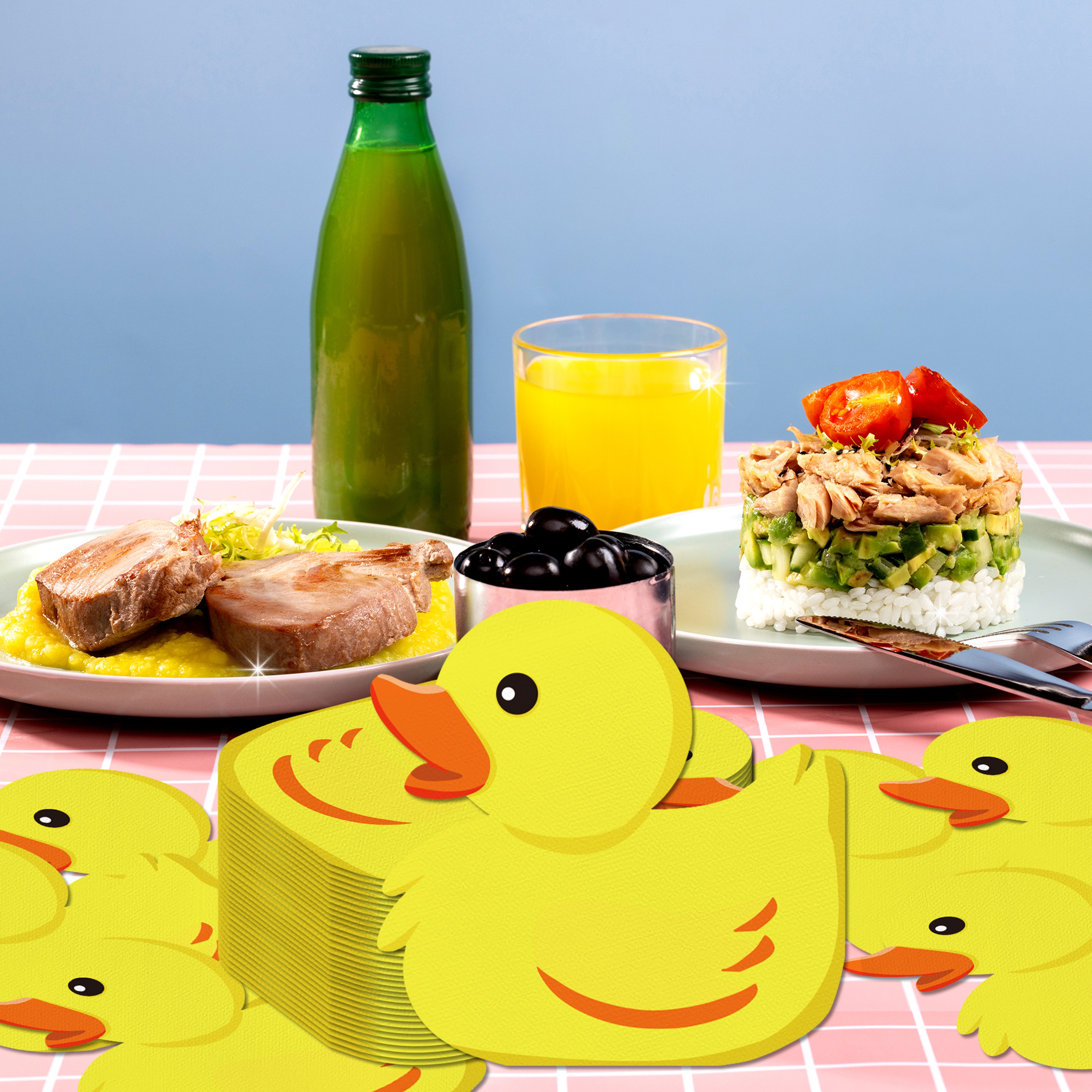 Cute Yellow Duck Napkins for Baby Shower and Birthday Party Decor – view 5