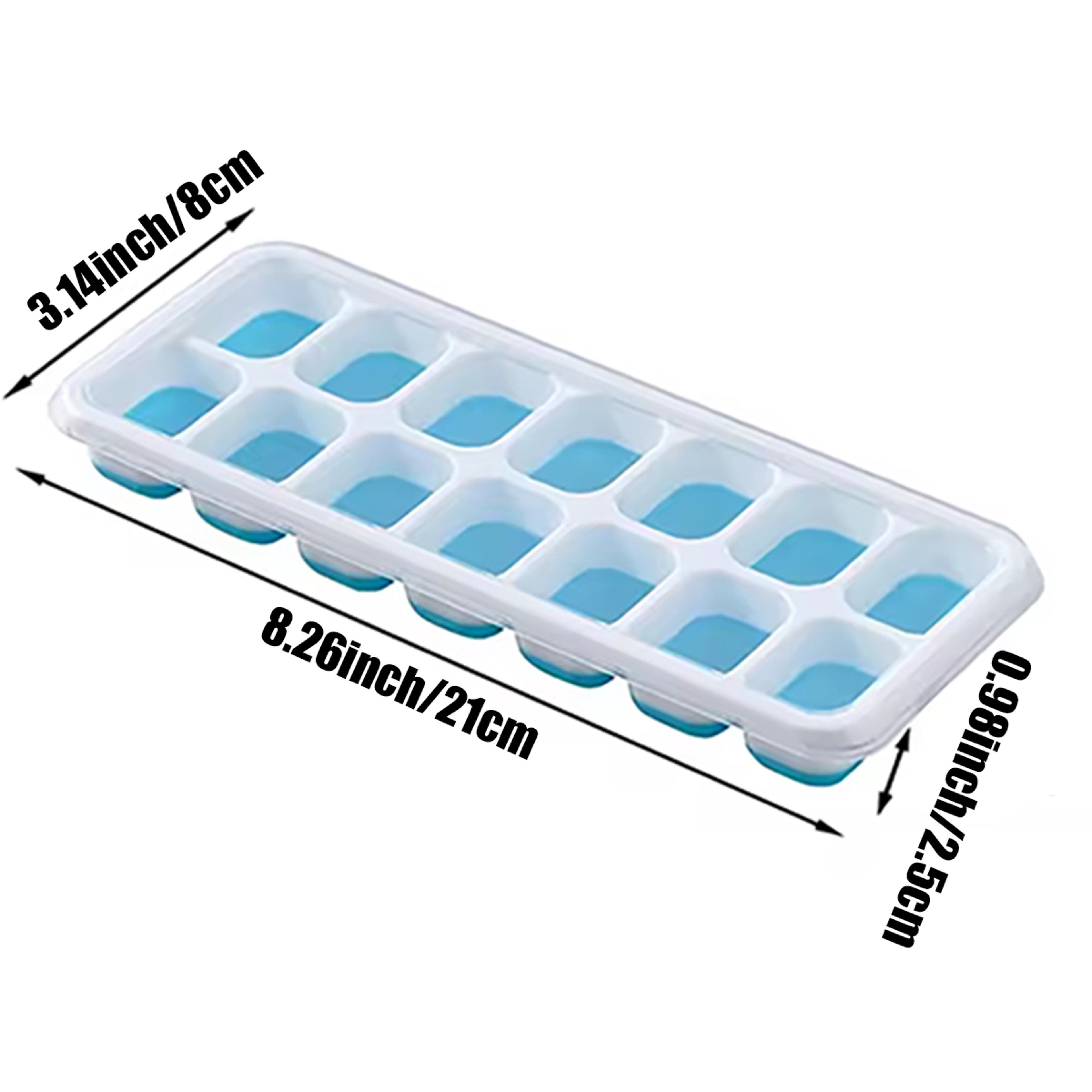 Ice Cube Tray With Lid For Cocktails Freezer Storage  Easy Release 1