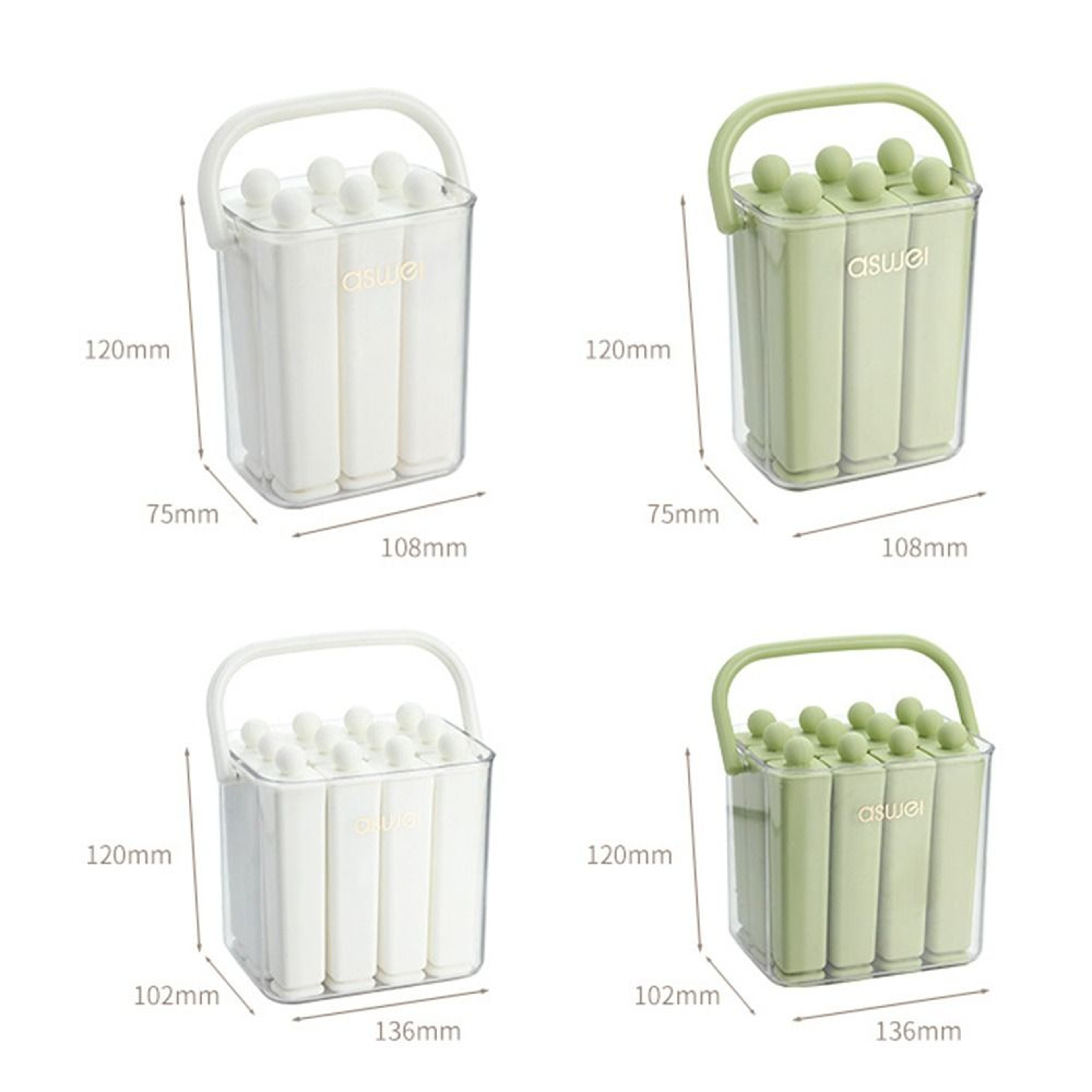 Reusable Silicone Popsicle Mold With Lid Long Bar Ice Tray For Homemade Frozen Treats 5