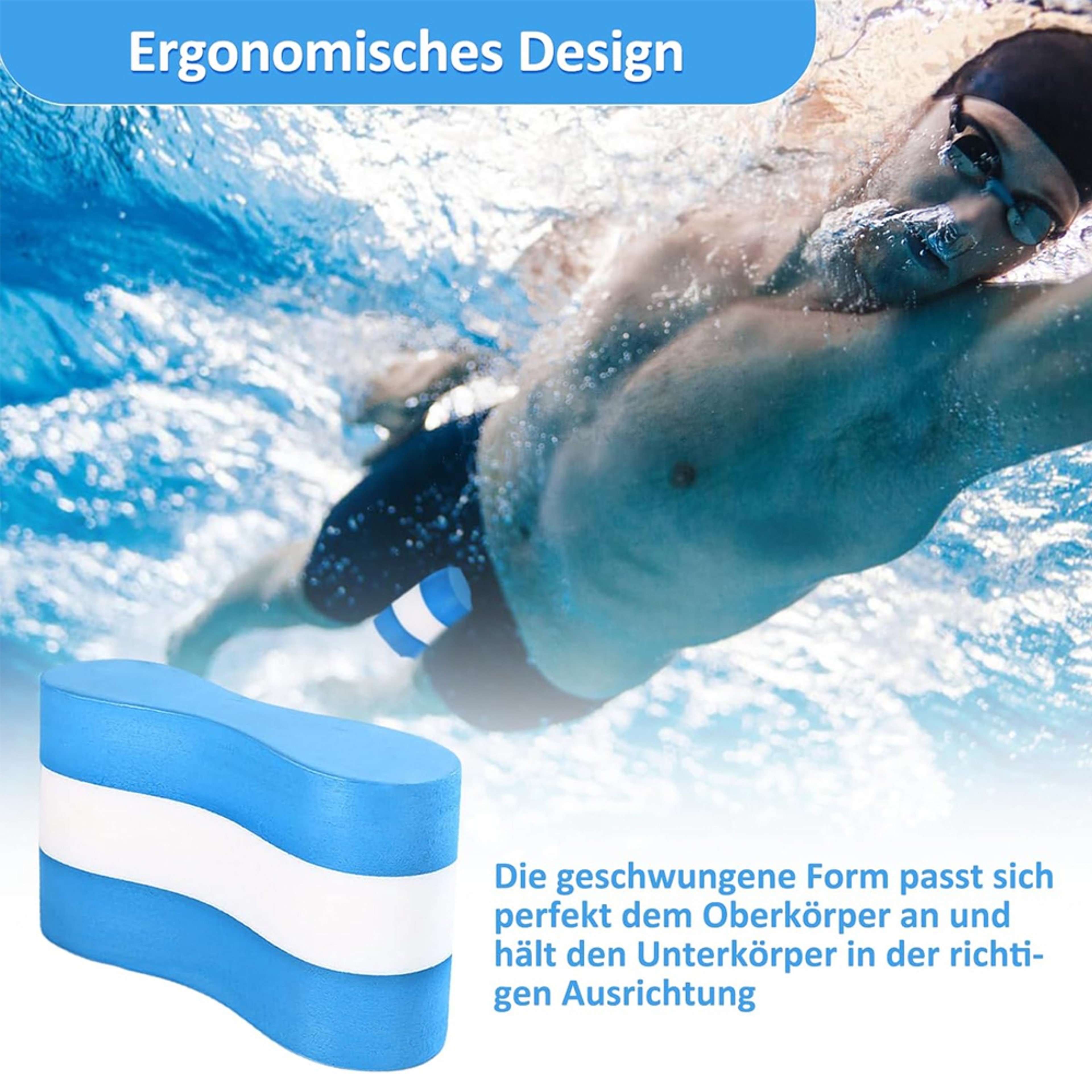 Swimming Pull Buoy EVA Foam Leg Float Swim Training Aid – view 3