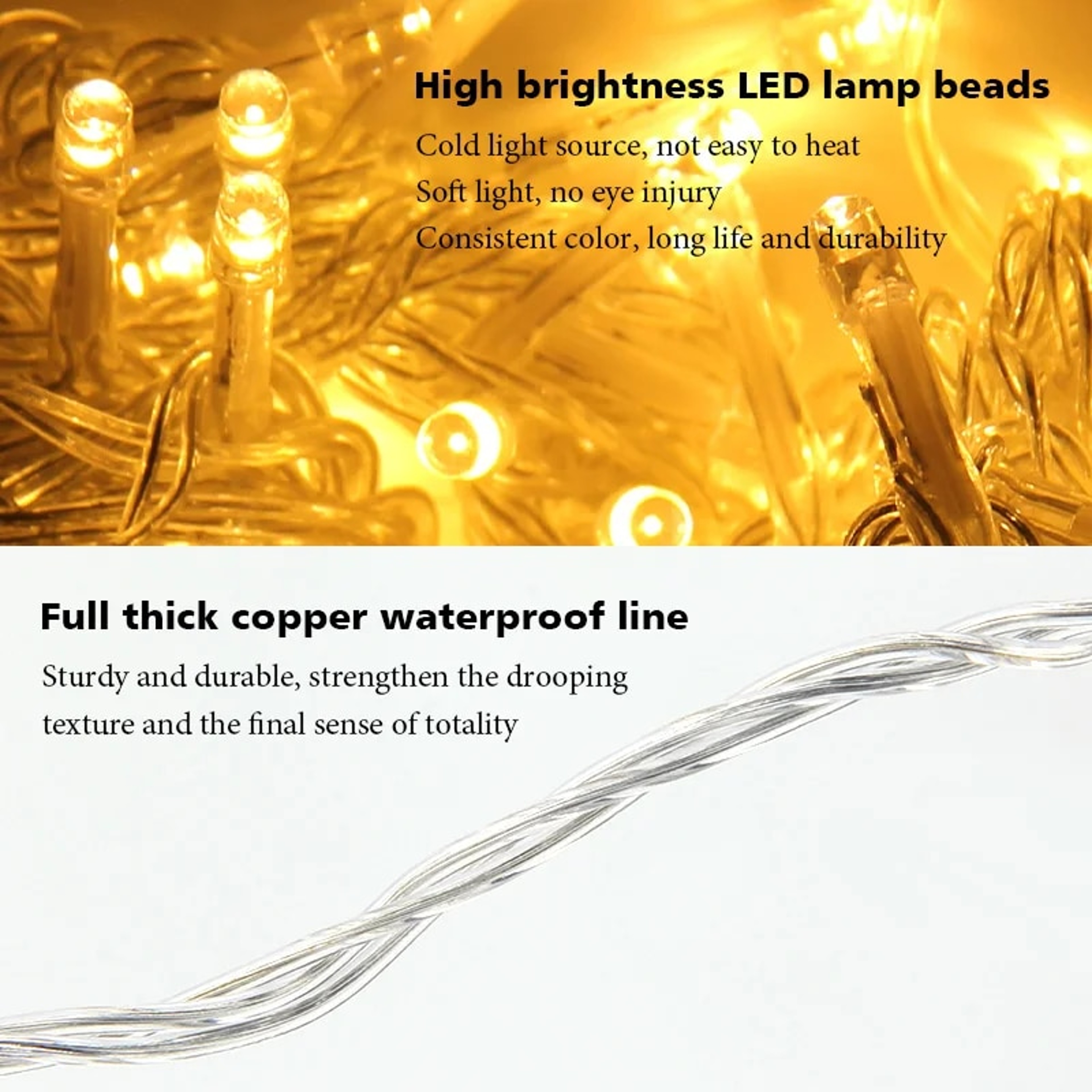 10M 20M 50M 100M Christmas Garland Lights LED String Fairy Light Festoon Lamp Outdoor Decorative Lighting for Wedding Pa – view 4