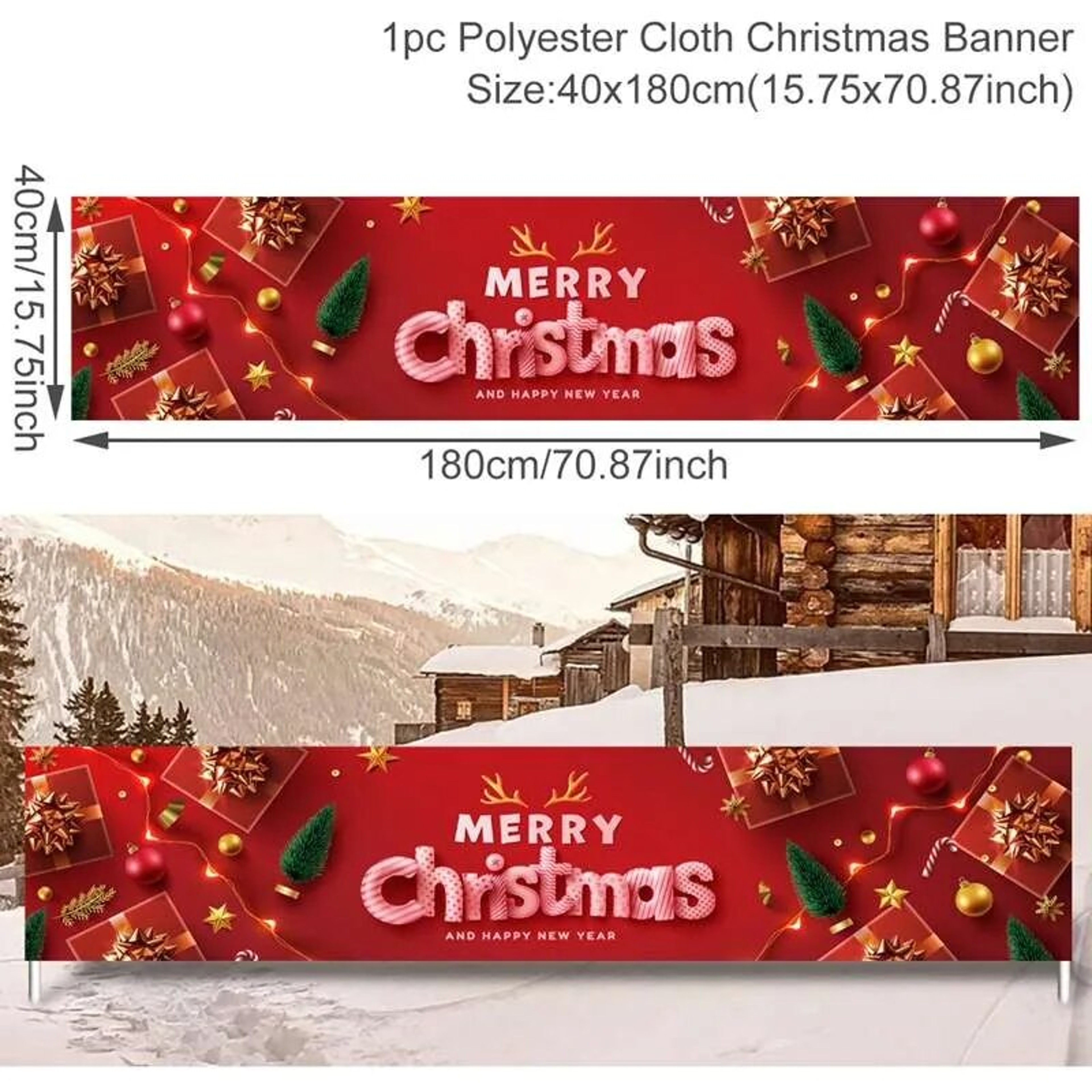 Merry Christmas Outdoor Banner 2023 | Xmas Decorations for Home, Navidad, Noel, Natal - Happy New Year 2024 – view 14