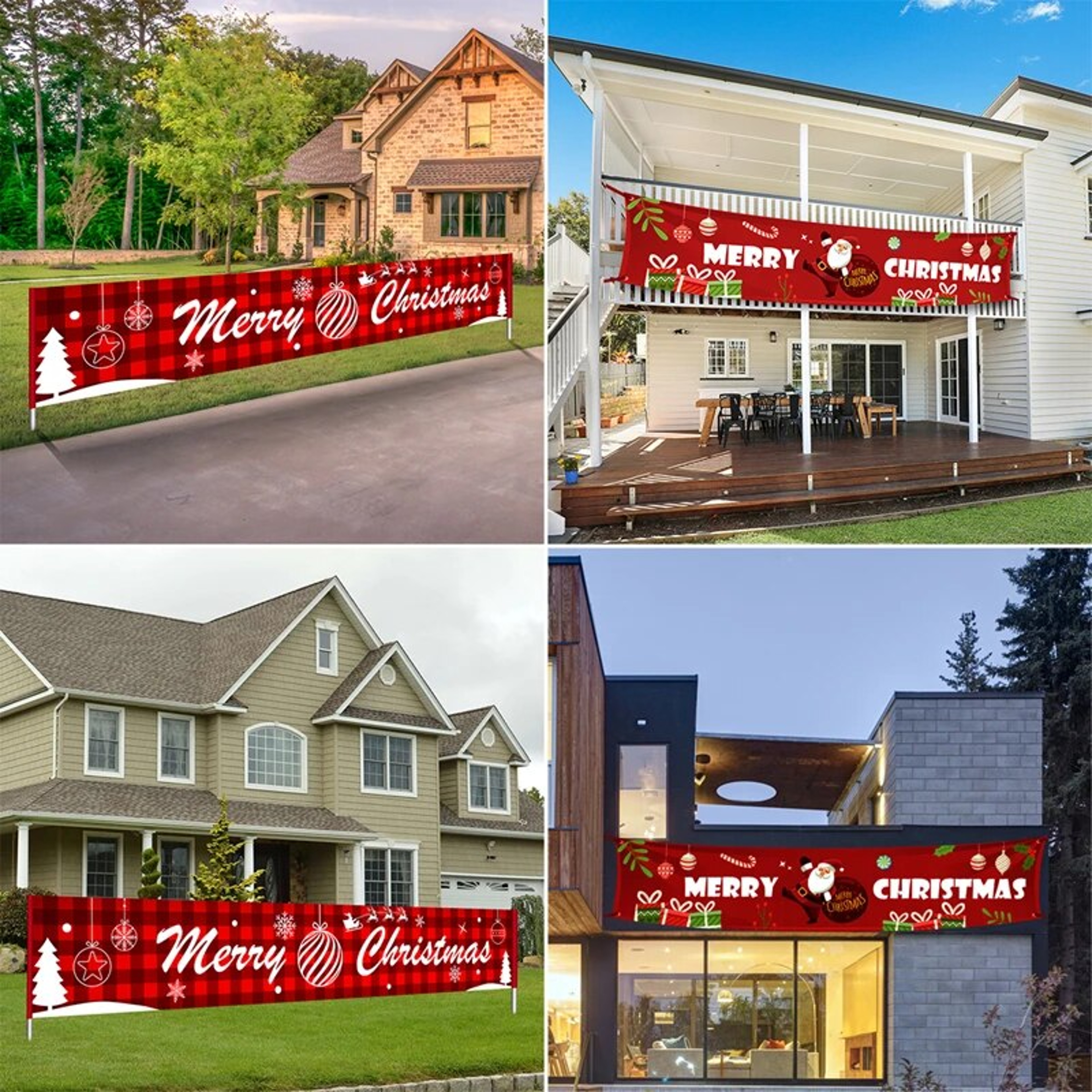 Merry Christmas Outdoor Banner 2023 | Xmas Decorations for Home, Navidad, Noel, Natal - Happy New Year 2024 – view 6