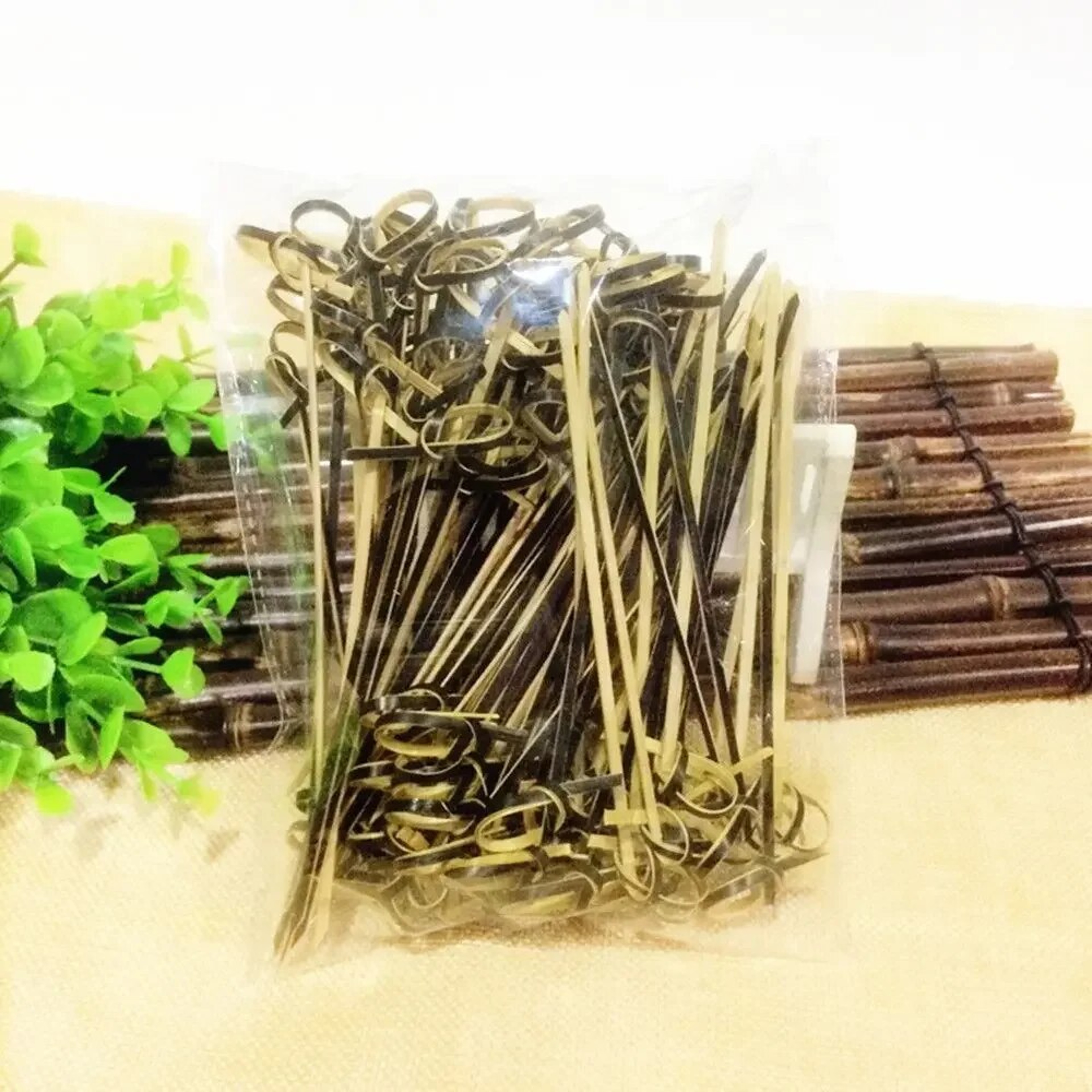 100Pcs Disposable Bamboo Forks for Party Buffets & Cocktail Decorations - Wedding Supplies 12cm – view 10