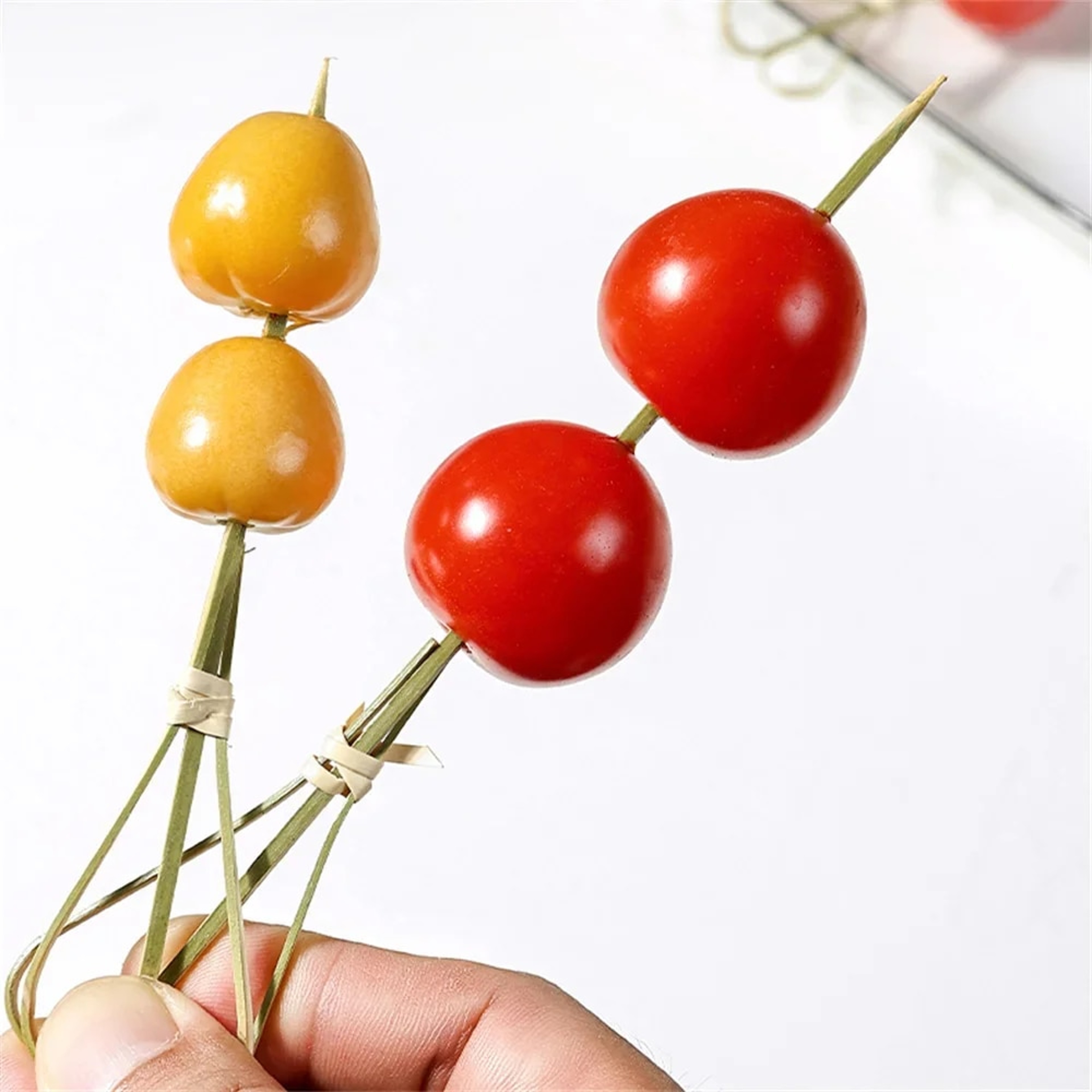 100Pcs Disposable Bamboo Forks for Party Buffets & Cocktail Decorations - Wedding Supplies 12cm – view 6
