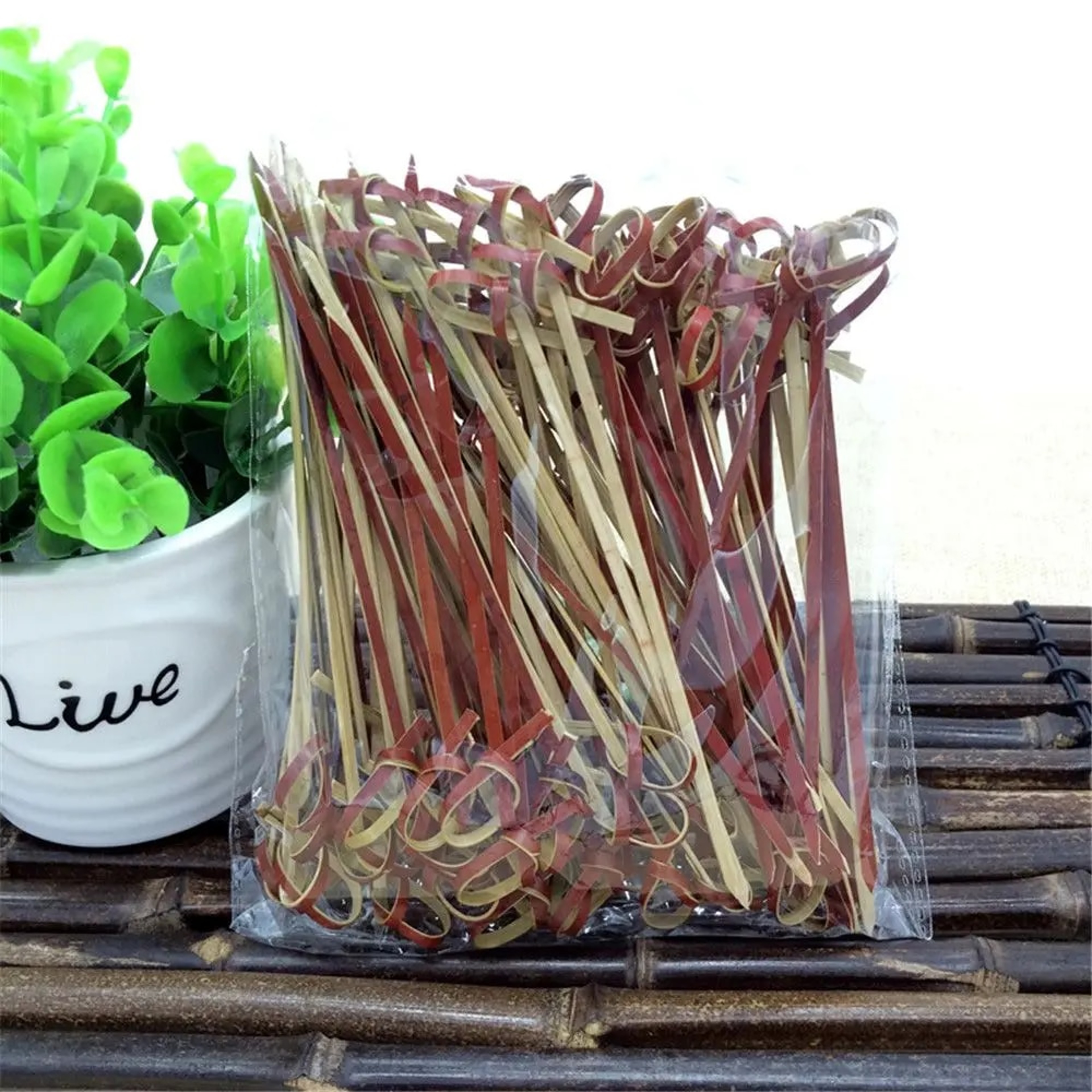 100Pcs Disposable Bamboo Forks for Party Buffets & Cocktail Decorations - Wedding Supplies 12cm – view 9