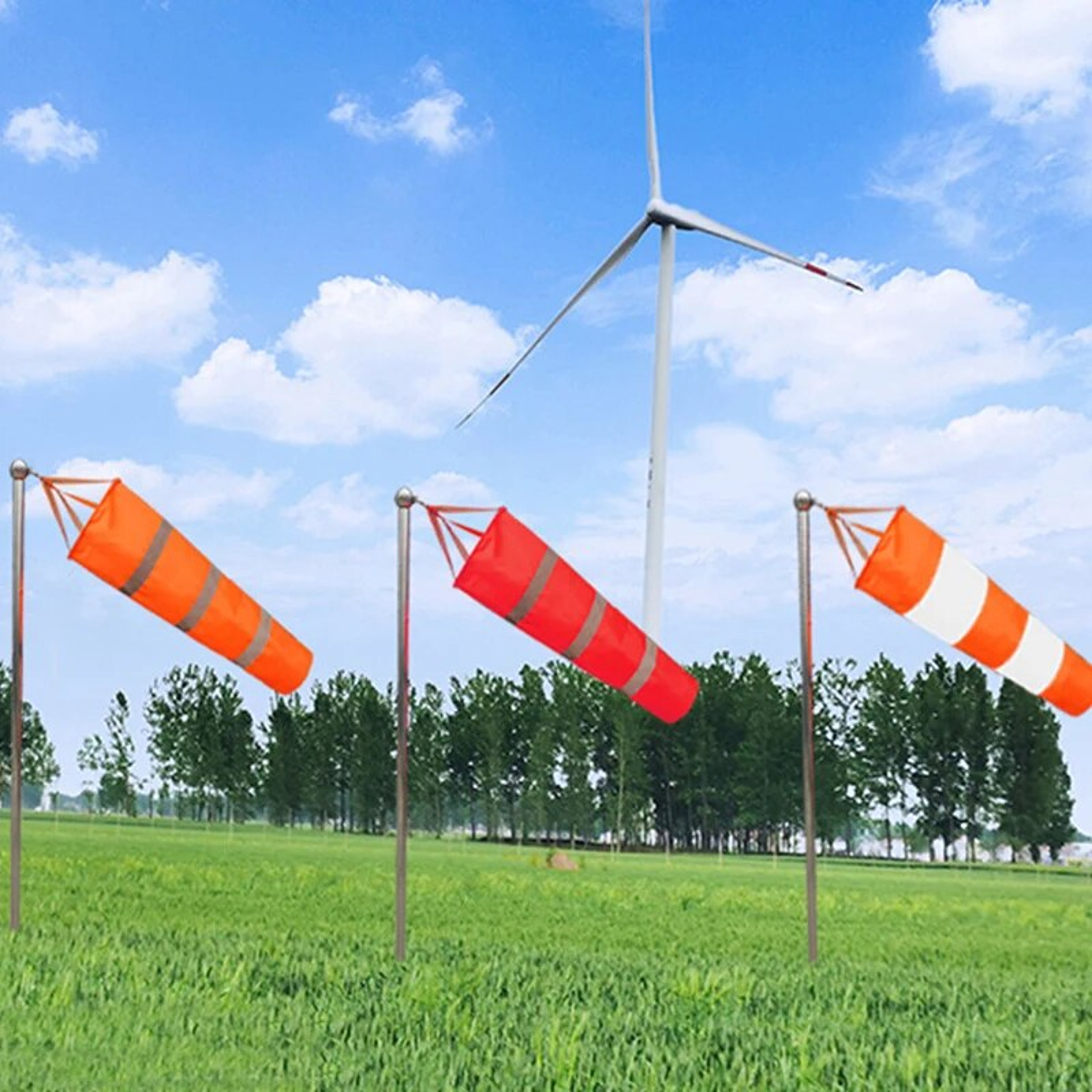 Reflective Windsock for Accurate Wind Measurement: Ideal for Airport, Aviation, Garden, Farm - 60/80/100cm – view 2