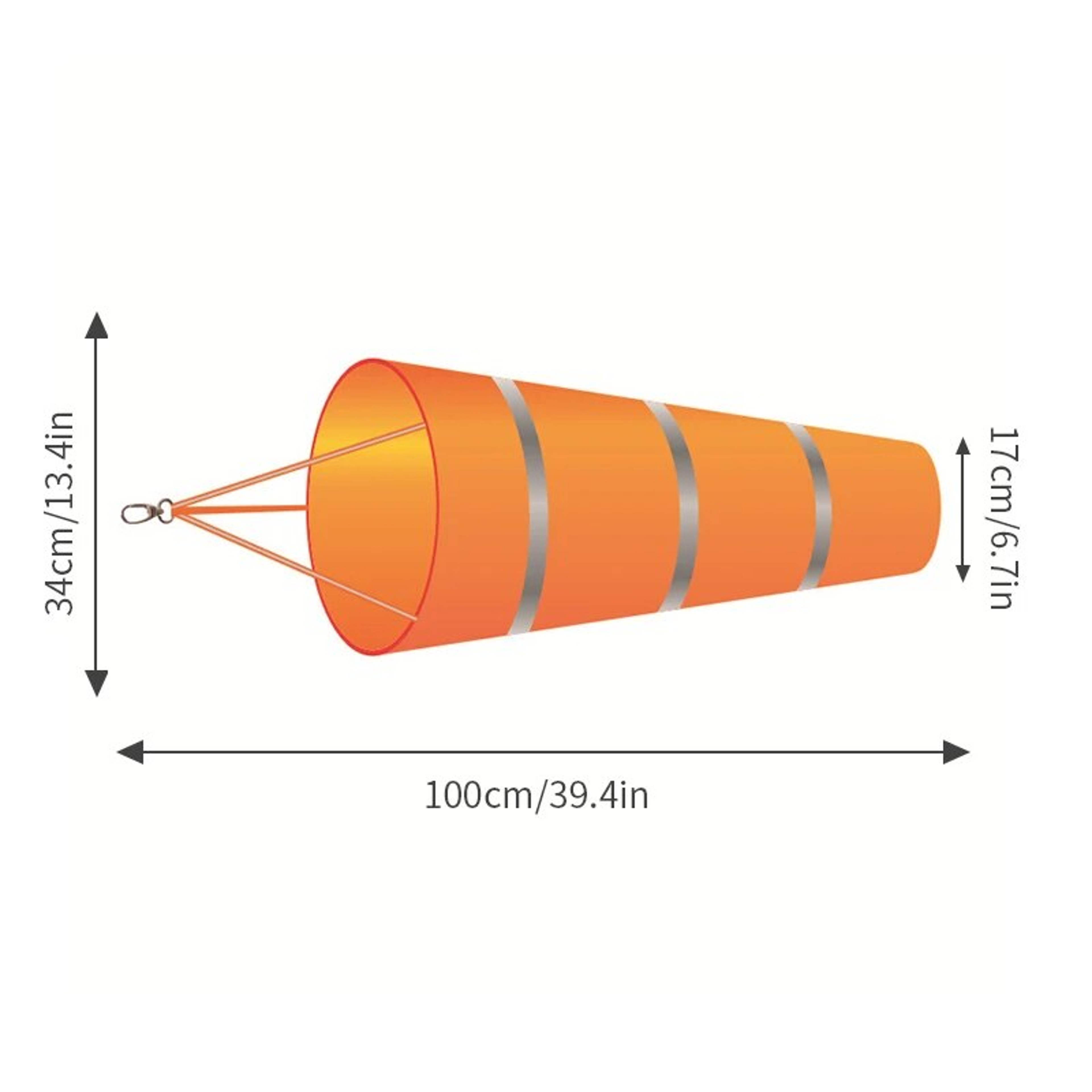 Reflective Windsock for Accurate Wind Measurement: Ideal for Airport, Aviation, Garden, Farm - 60/80/100cm – view 10