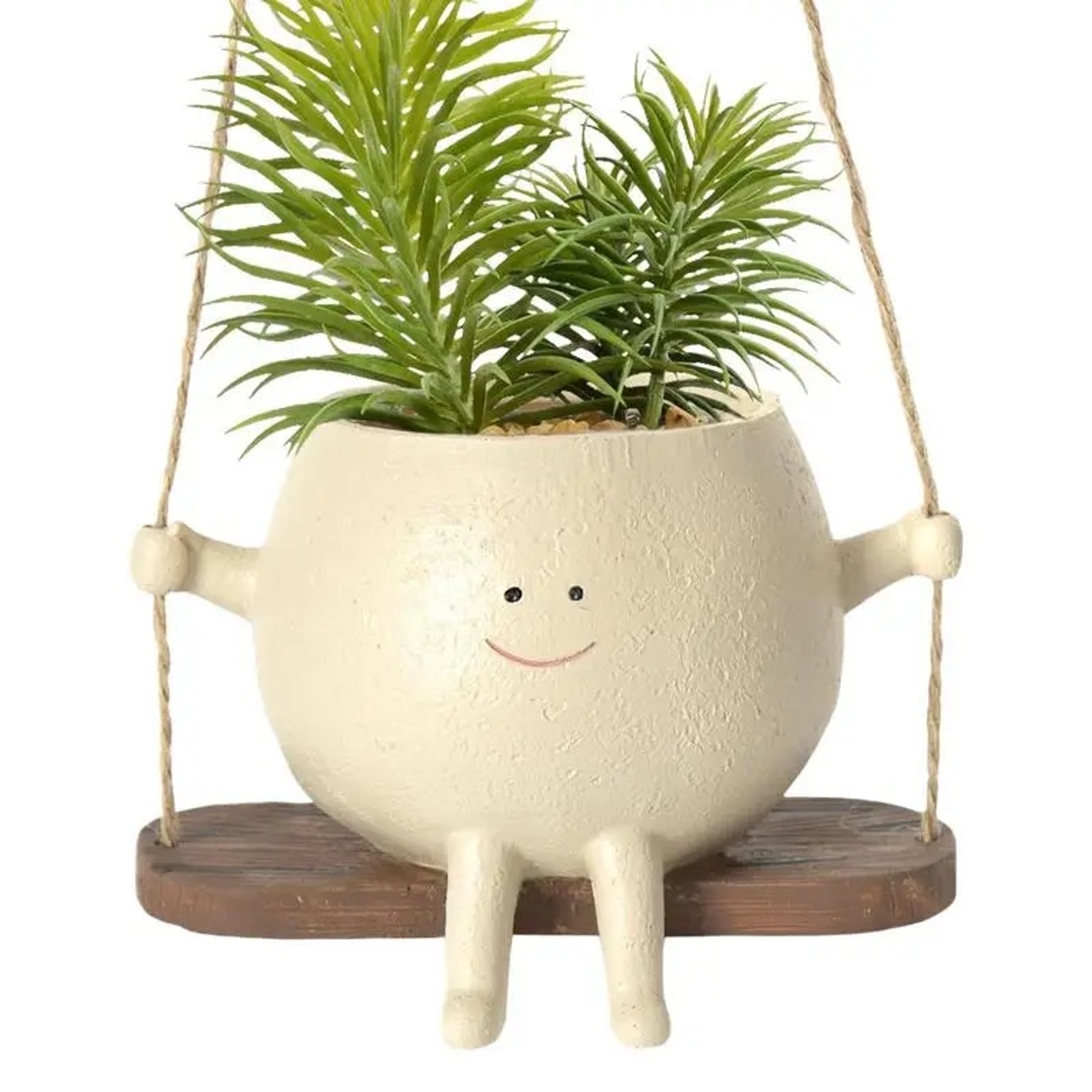 Charming Plant Hanger Baskets: Swing Face Planter Pots for Succulents & Flowers – Balcony Wall Hanging Decor – view 2