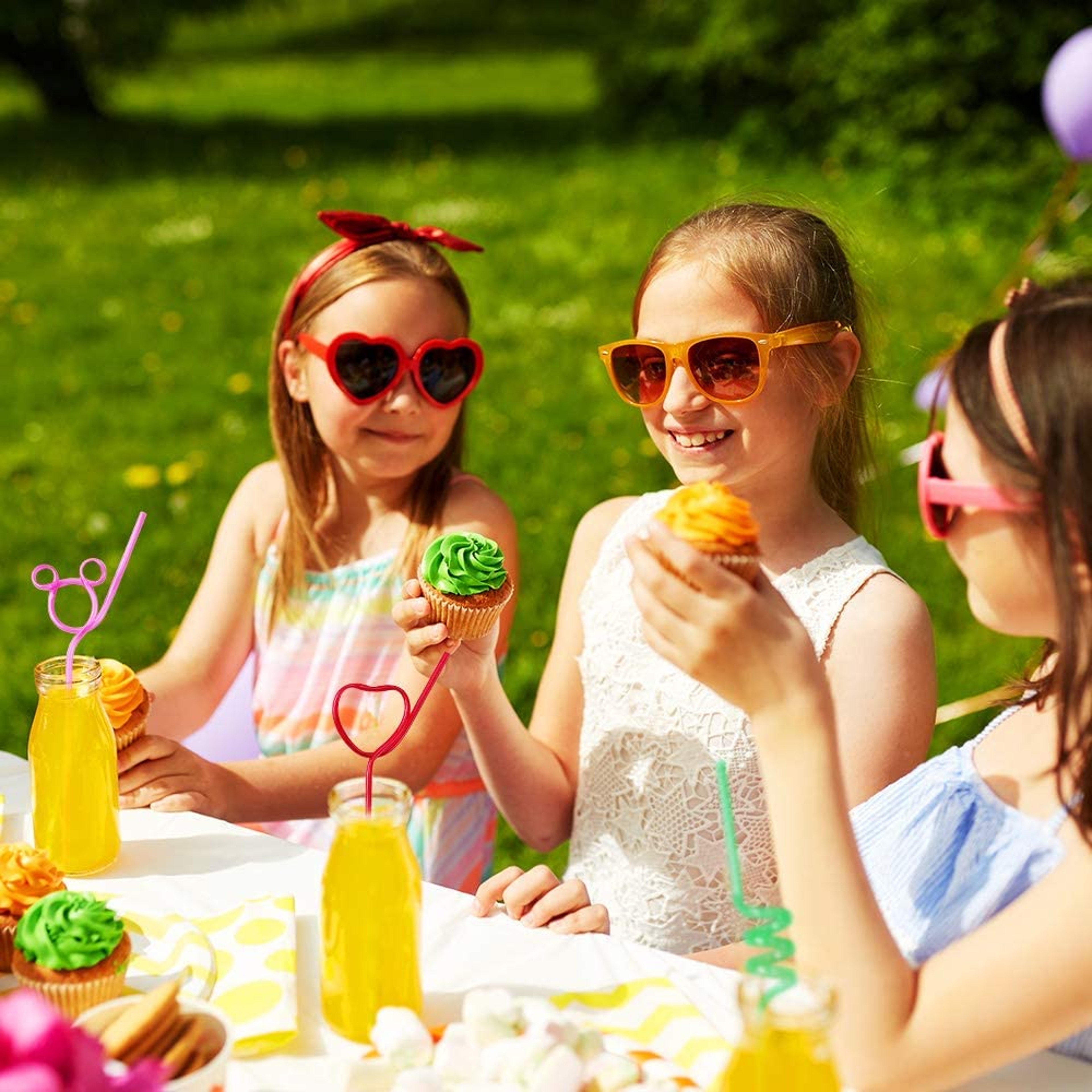 Colorful Crazy Curly Drinking Straws - 10pcs Fun Flexible Tubes for Kids Birthday Party & Bar Supplies – view 6