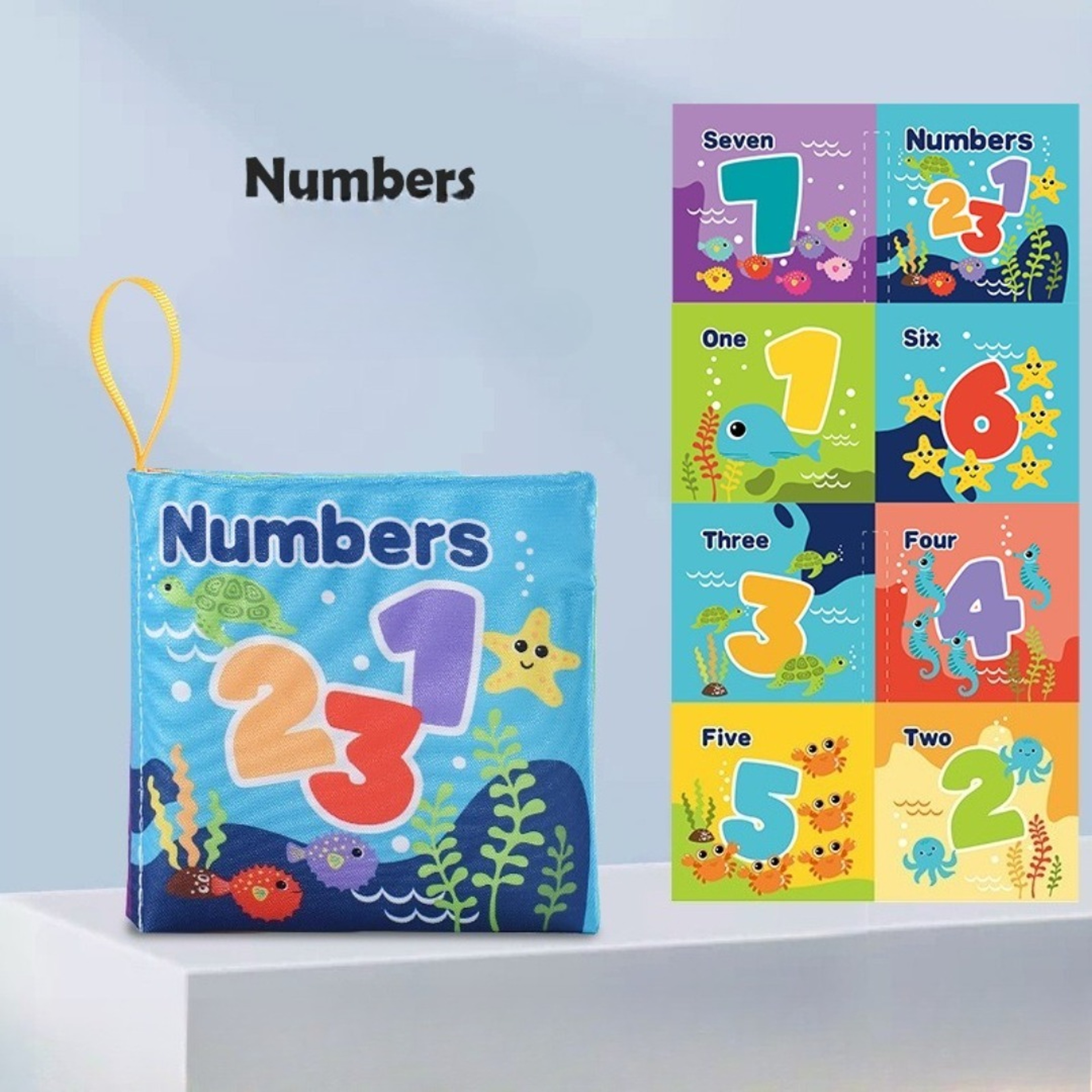 Soft Baby Visual Stimulus Cloth Book, Interactive Sensory Activity Fabric Book for Montessori Early Educational Learning – view 8