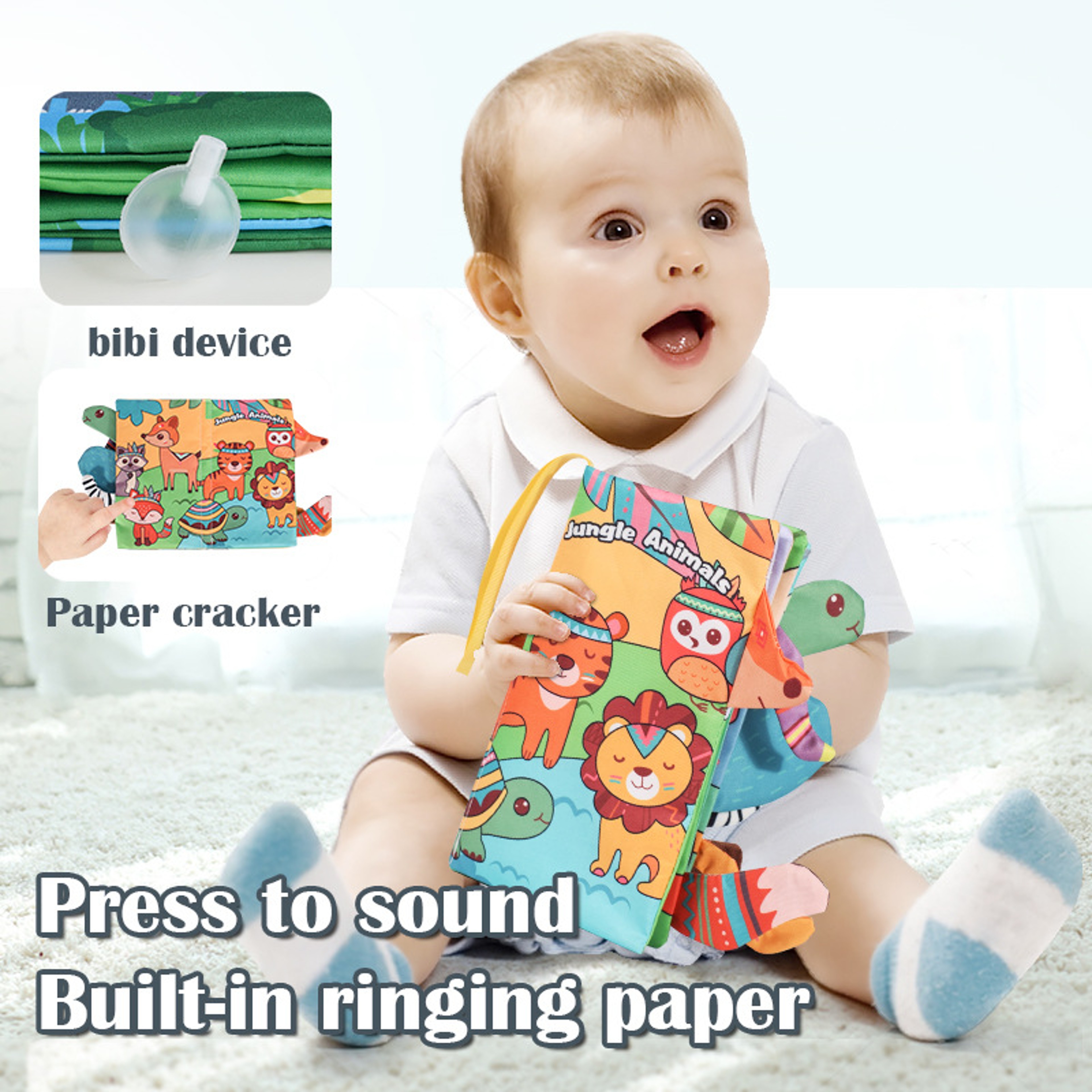 Baby Puzzle Early Education Toys – 3D Animal Cognize Cloth Book, Washable & Tearable Color Cartoon Book for Toddlers – view 4