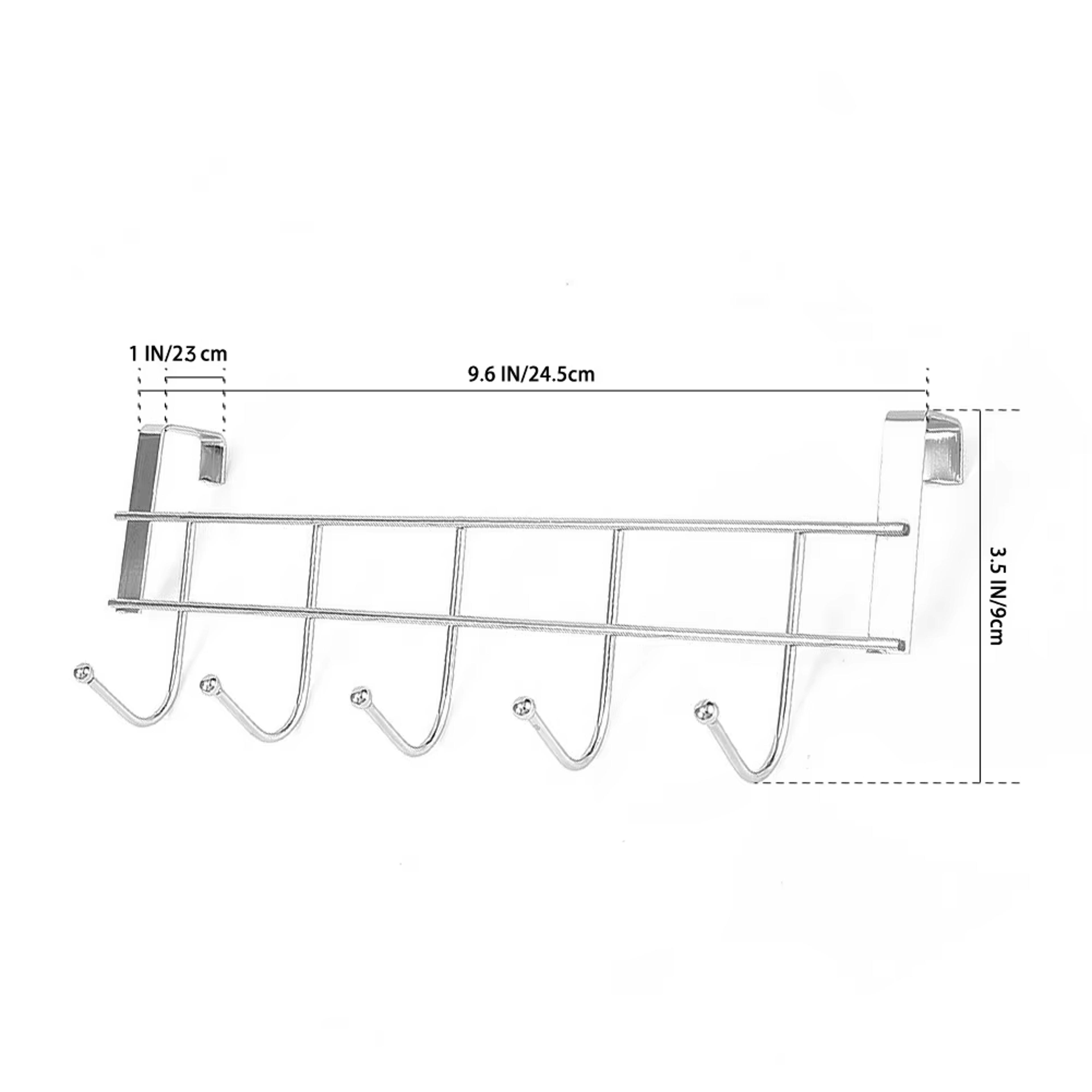 Premium Stainless Steel Over Door Hook Rack Organizer 3