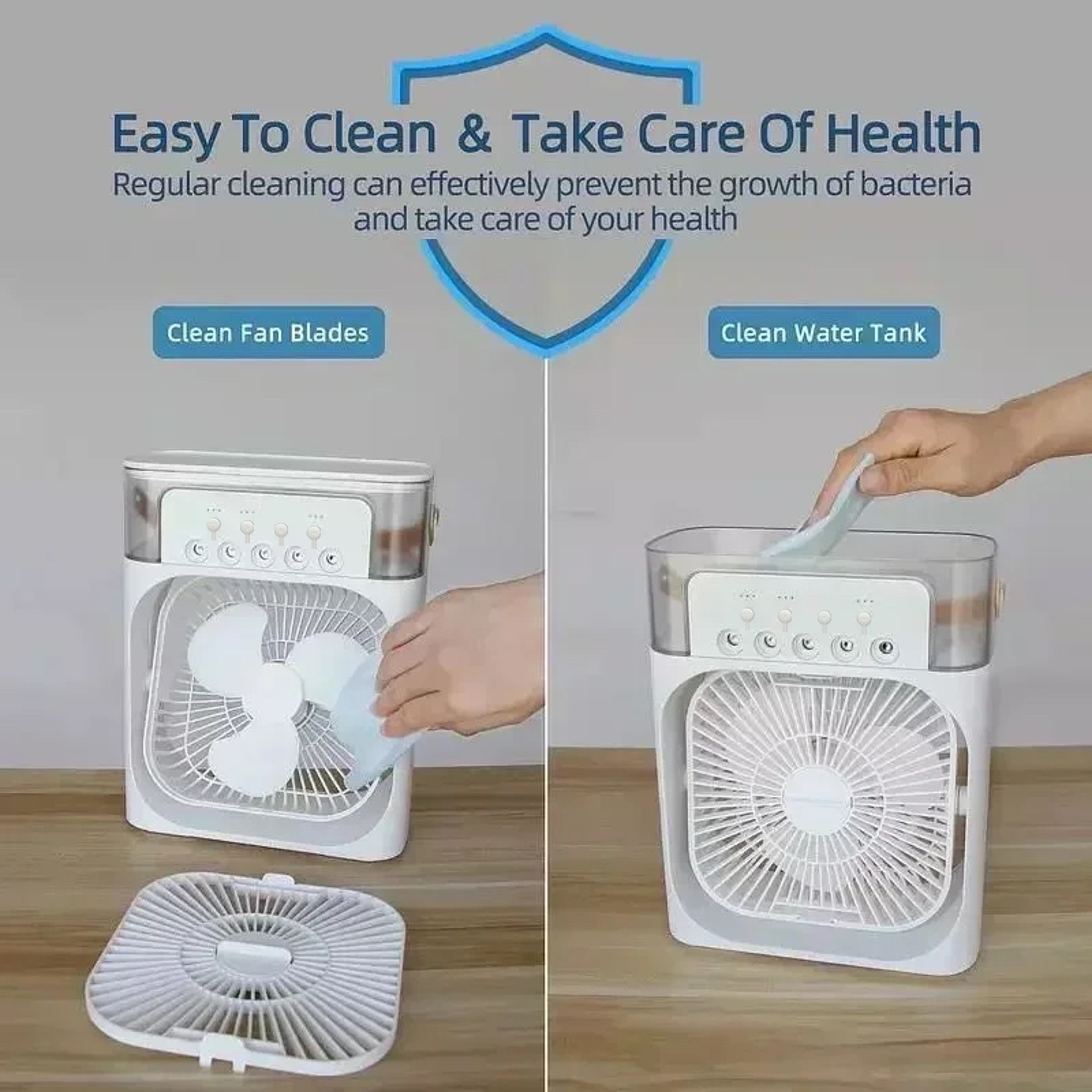 Arctic Glow Portable Air Cooler Humidifier & LED Night Light Fan – view 6