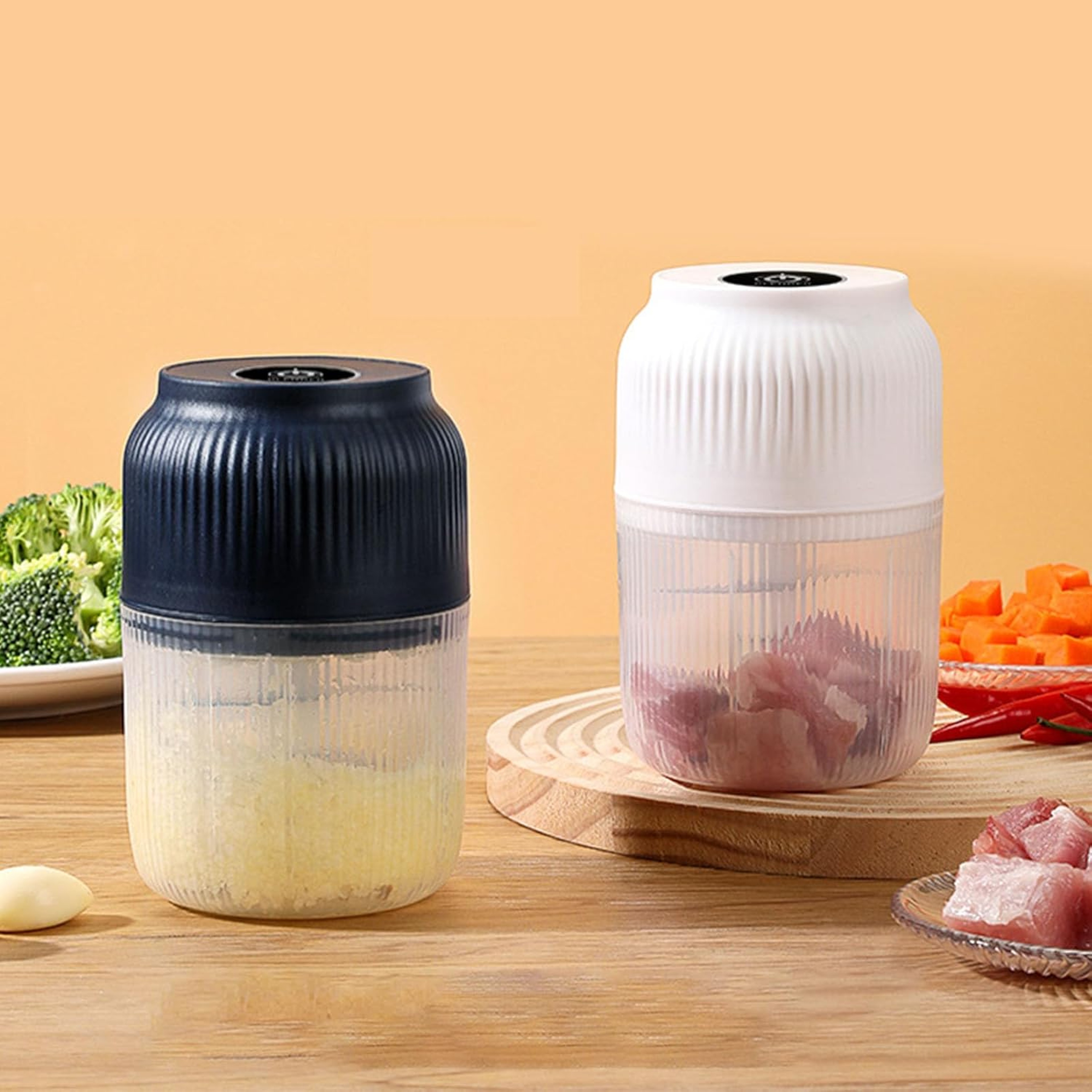 Electric Garlic Chopper Portable Mini Food Processor Vegetable Cutter – view 1
