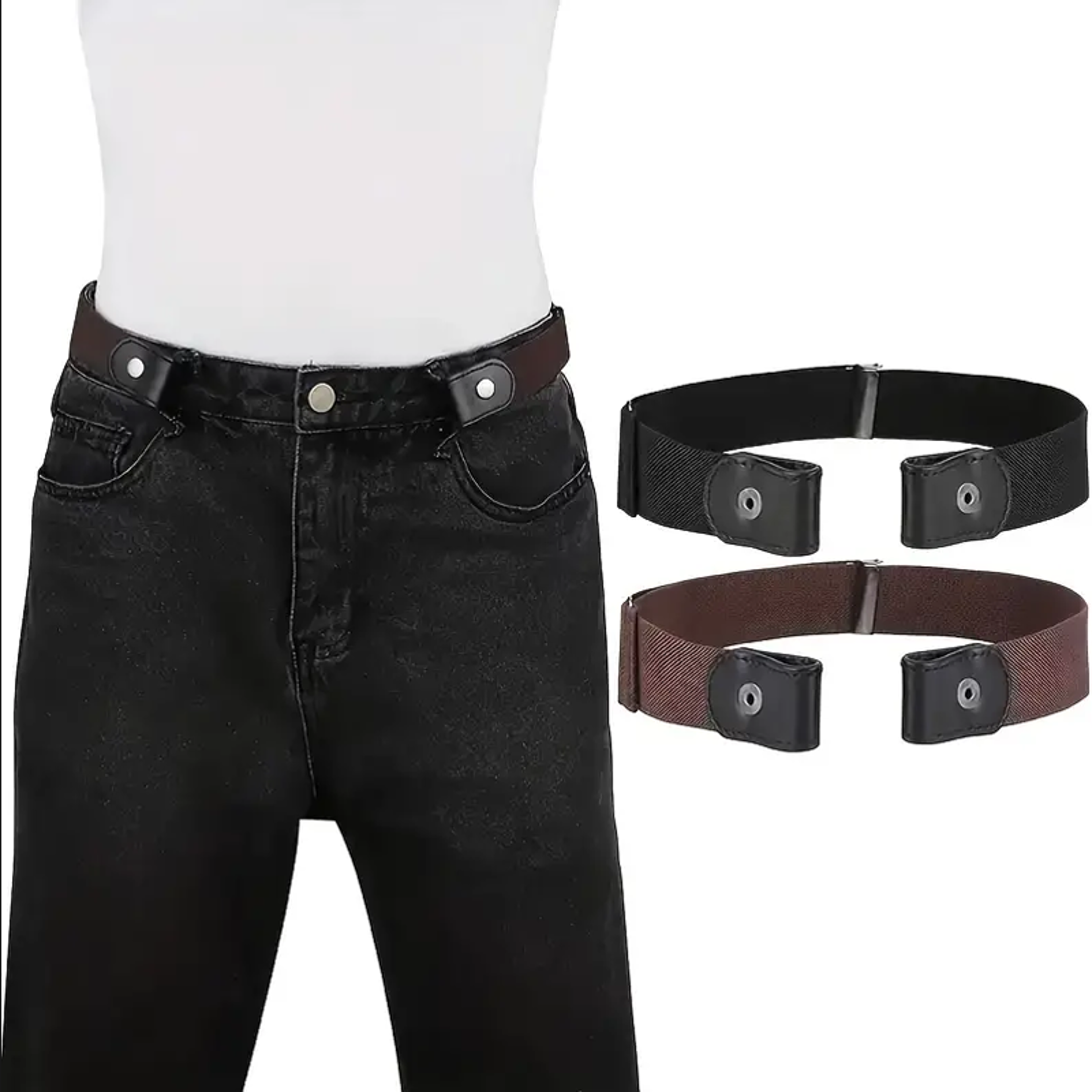 Invisible Elastic Belt For Jeans And Pants Stretch Waist Belt For Men  Women 4