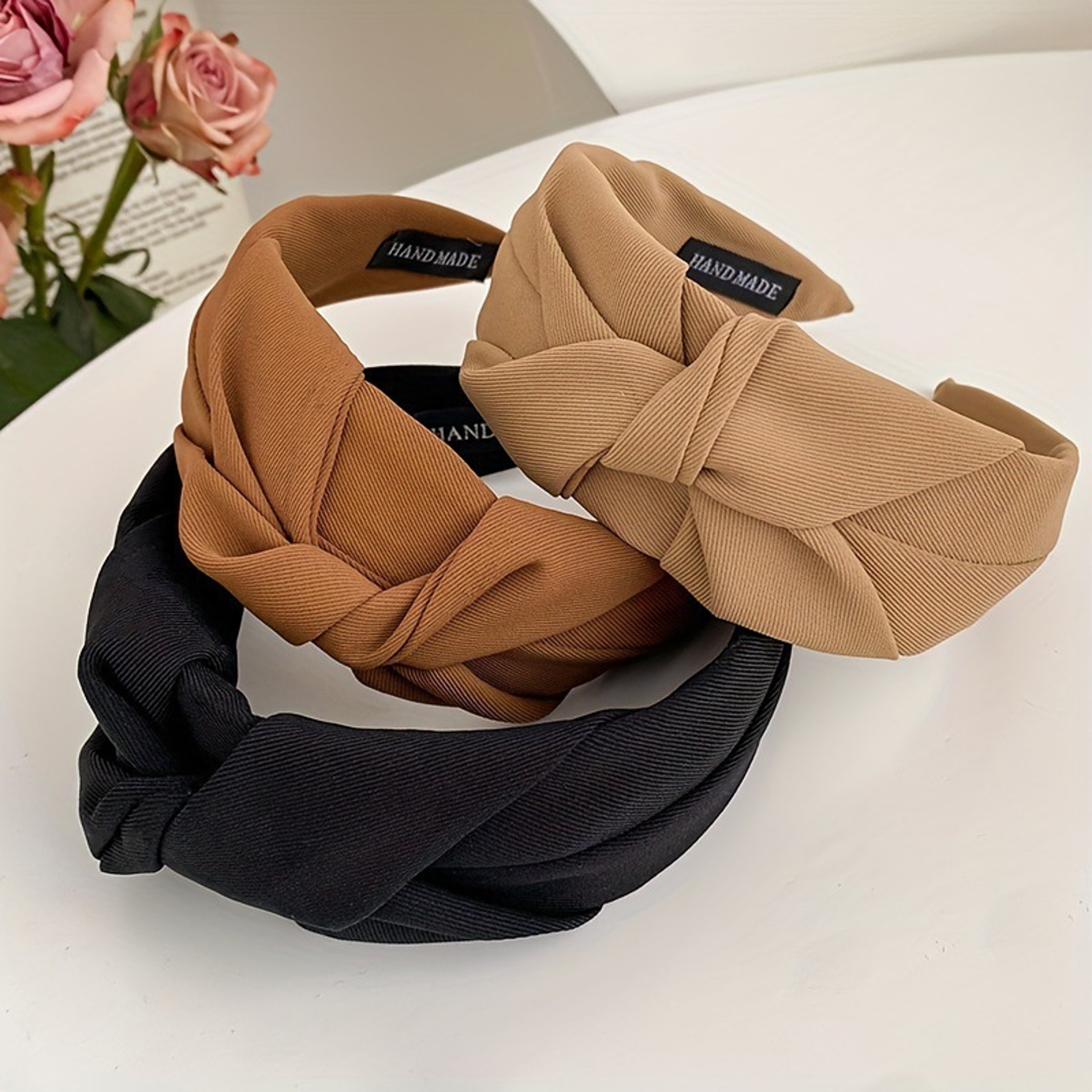 Womens Vintage Knotted Headband Hair Accessory Wide Soft Hair Hoop For Everyday Style 1