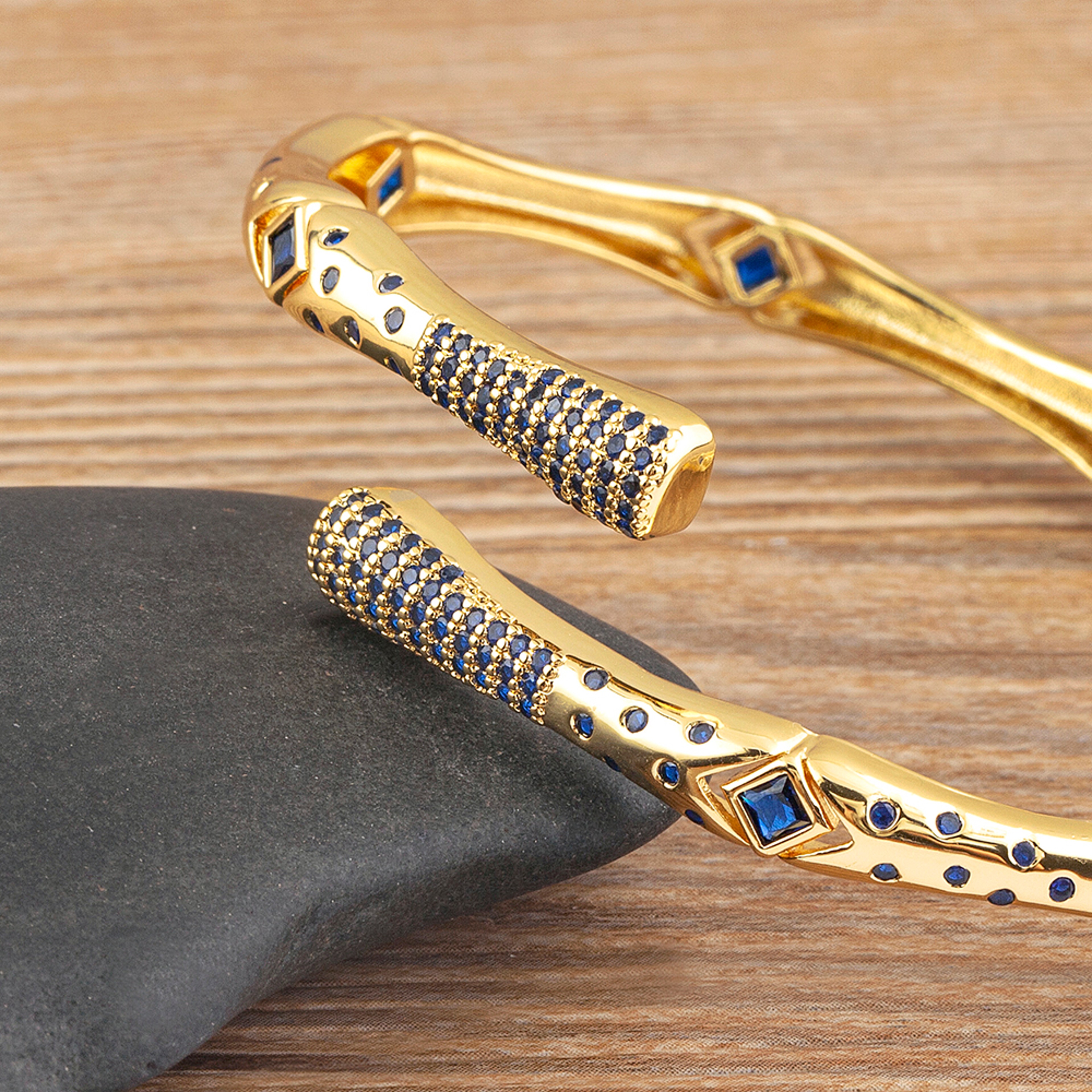 Elegant Adjustable Zircon Bangle Bracelet for Women Classic Geometric Fashion Jewelry – view 5