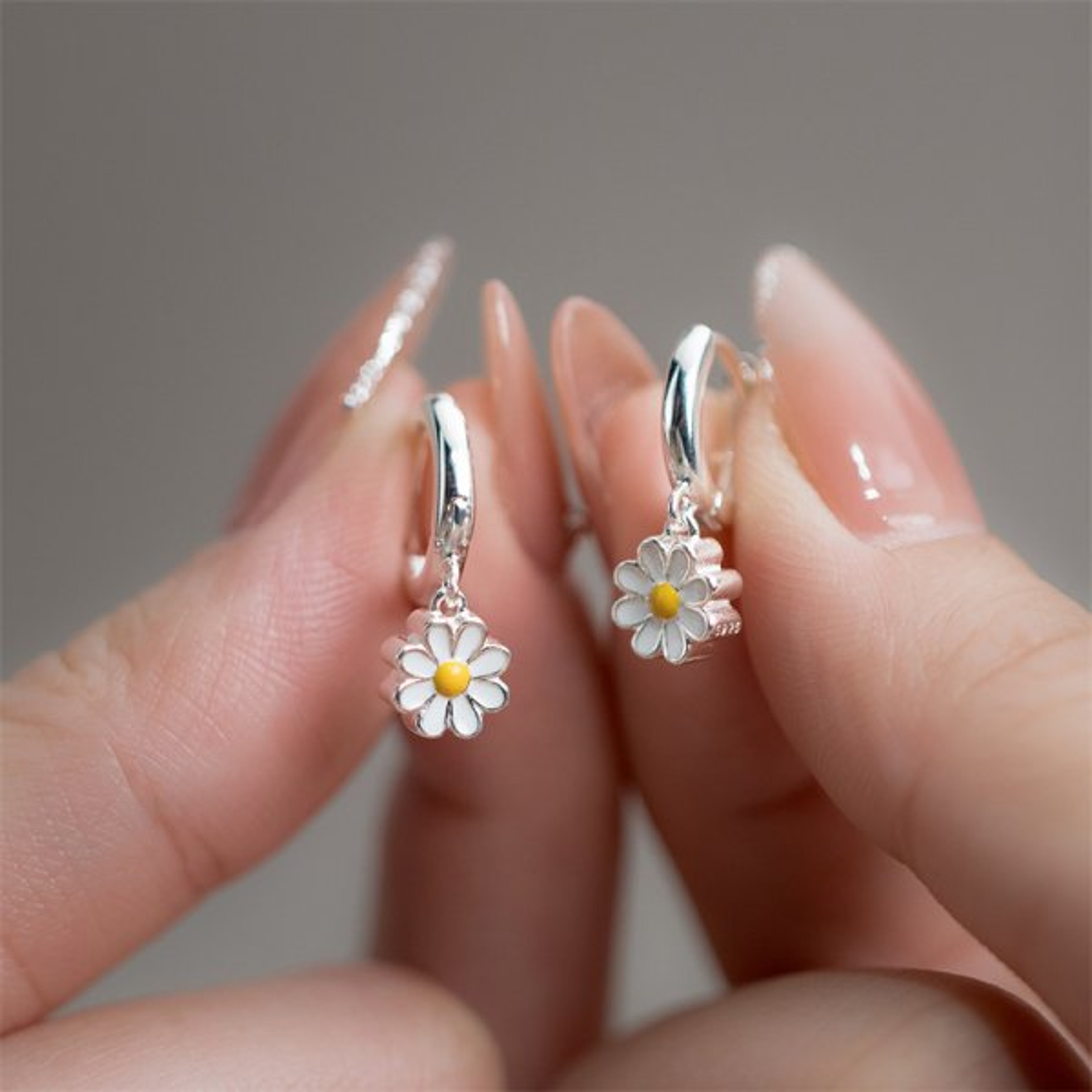 Tulip Stud Earrings with Pearl & Zircon Floral Design for Women – view 13