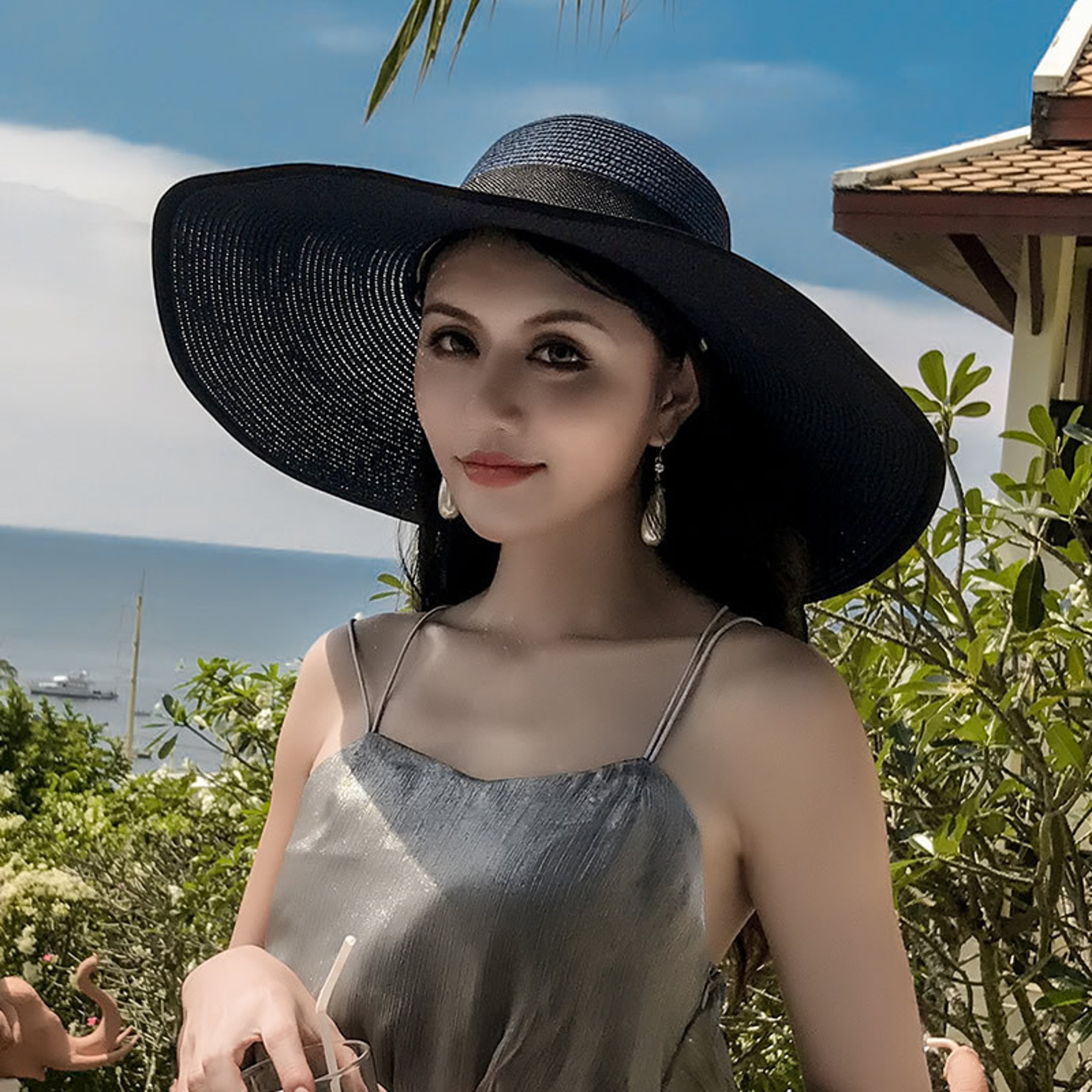 Women's Foldable Straw Hat UV Protection Beach Sun Visor for Travel & Summer – view 24