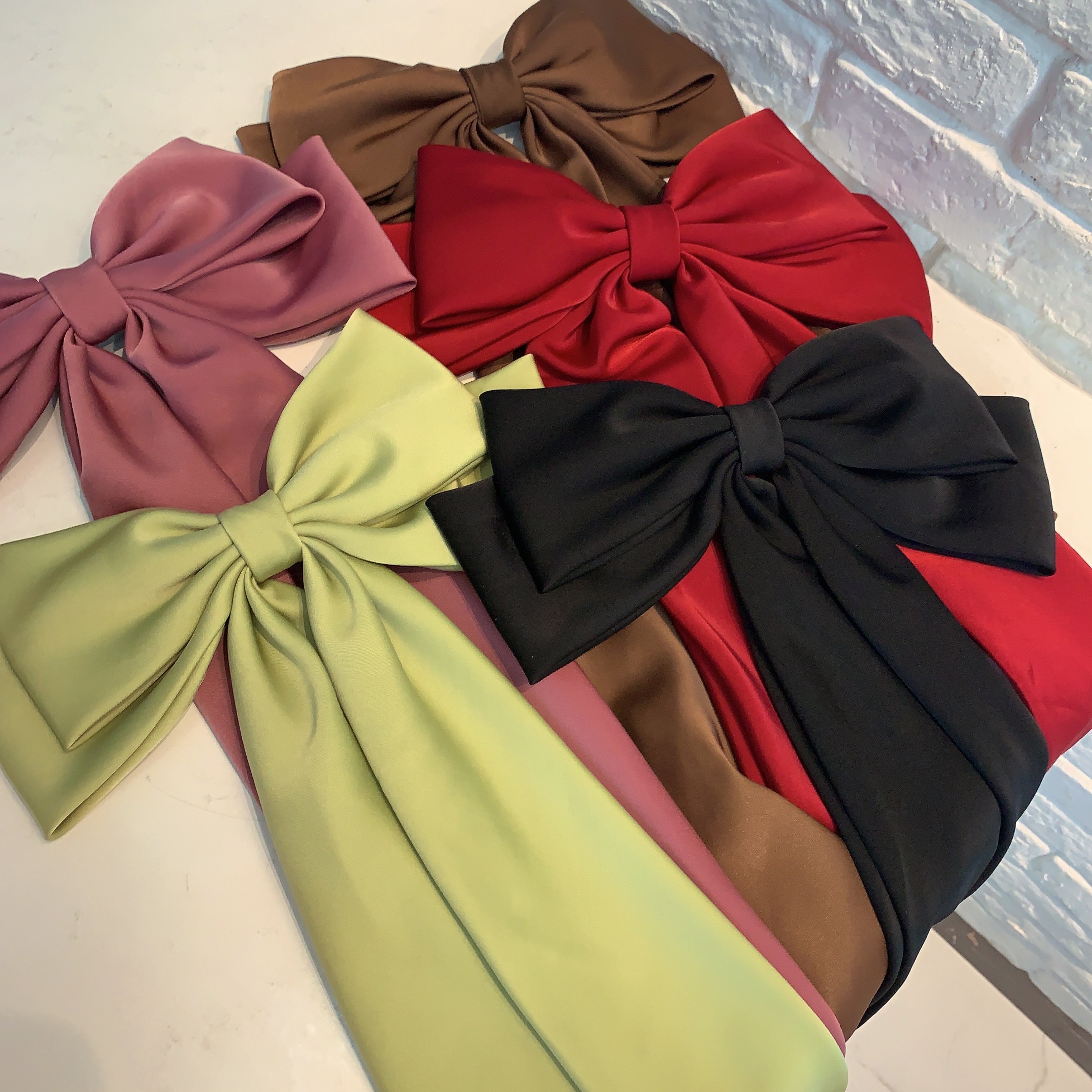 Elegant Satin Bow Hair Clip Style Bow Barrette For Ponytails  Half Up Hairstyles 3