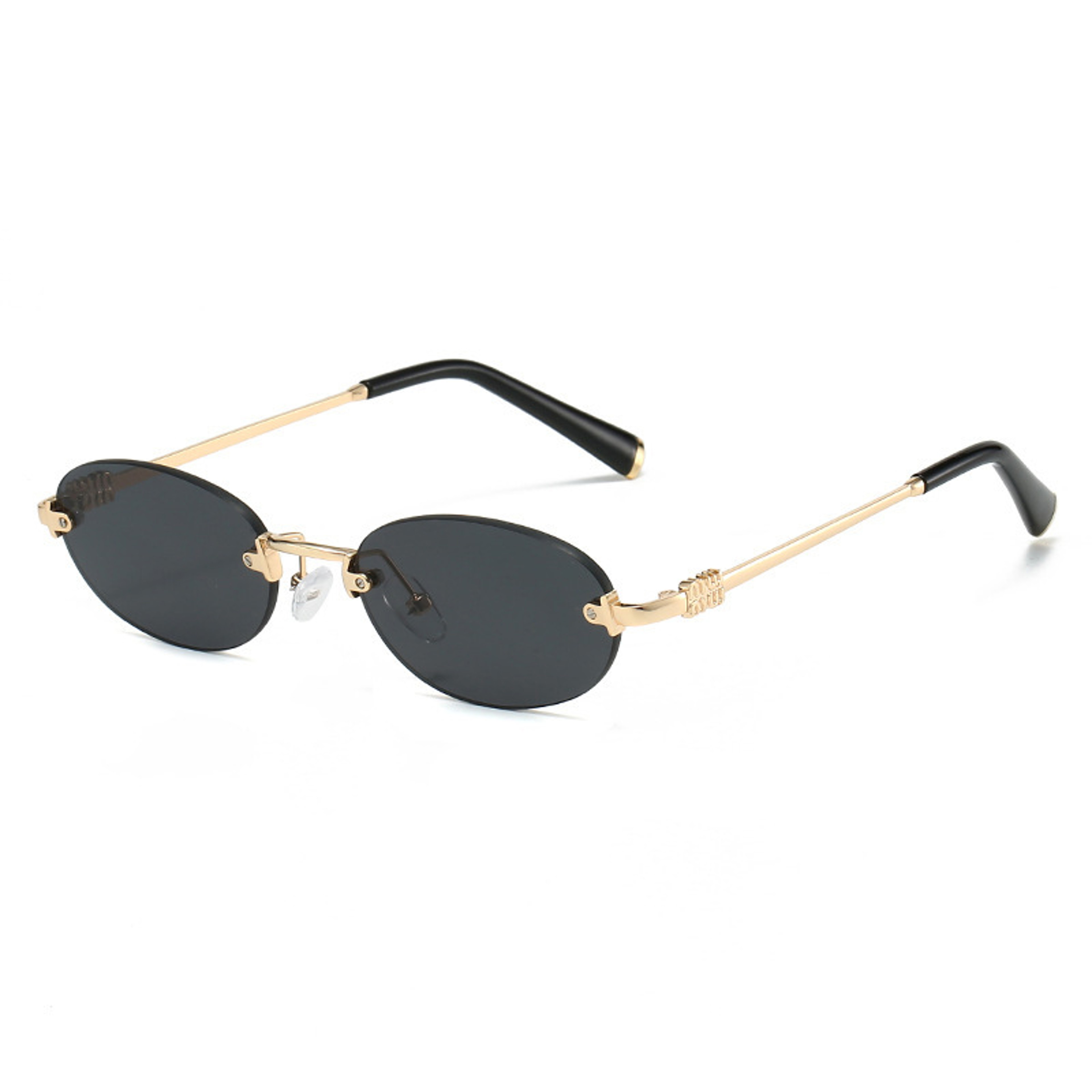 Luxe Rimless Sunglasses Oval Fashion Shades For Women  Men 6