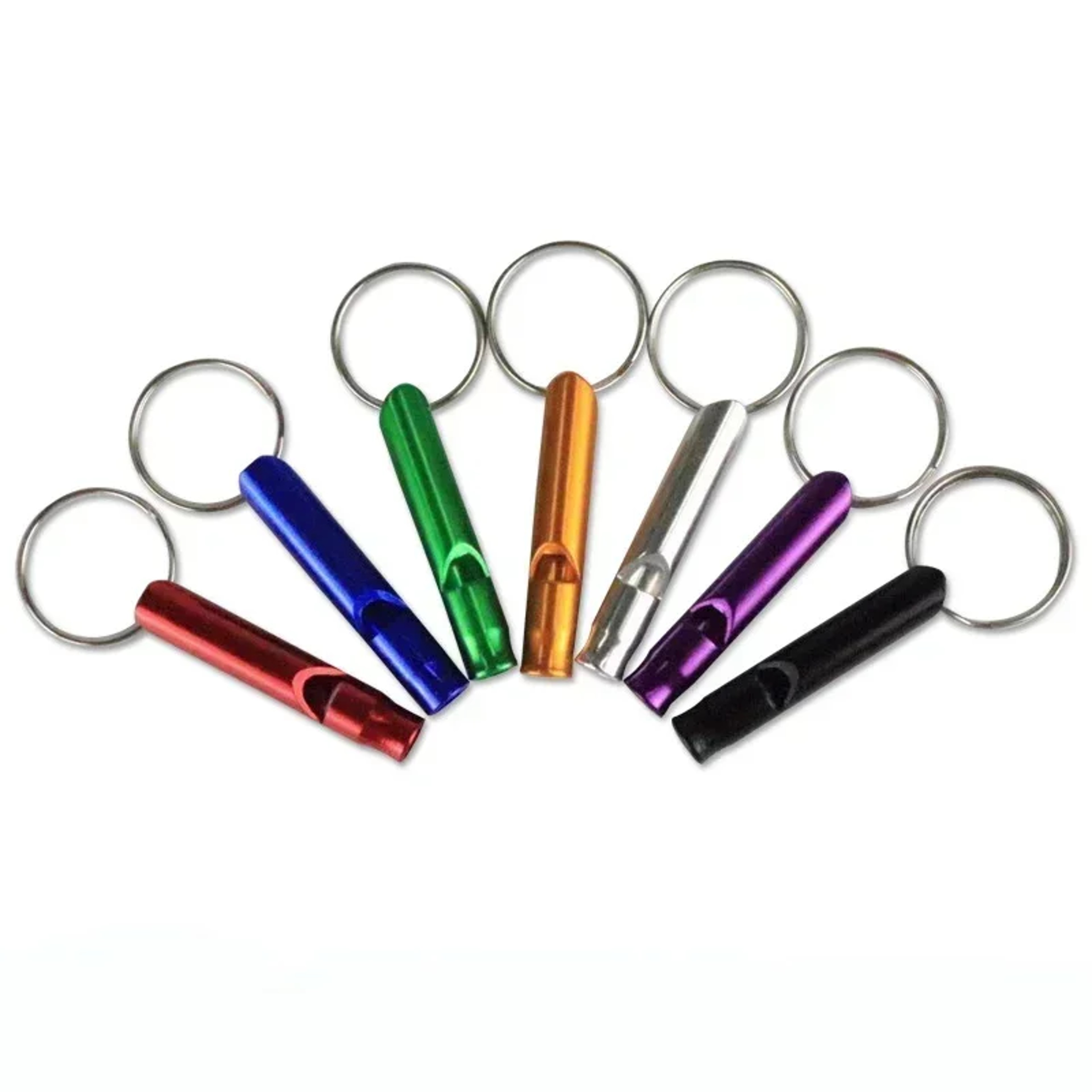 Portable Survival Whistle Aluminum Alloy Emergency Whistle Keychain For Camping Hiking  Training 3