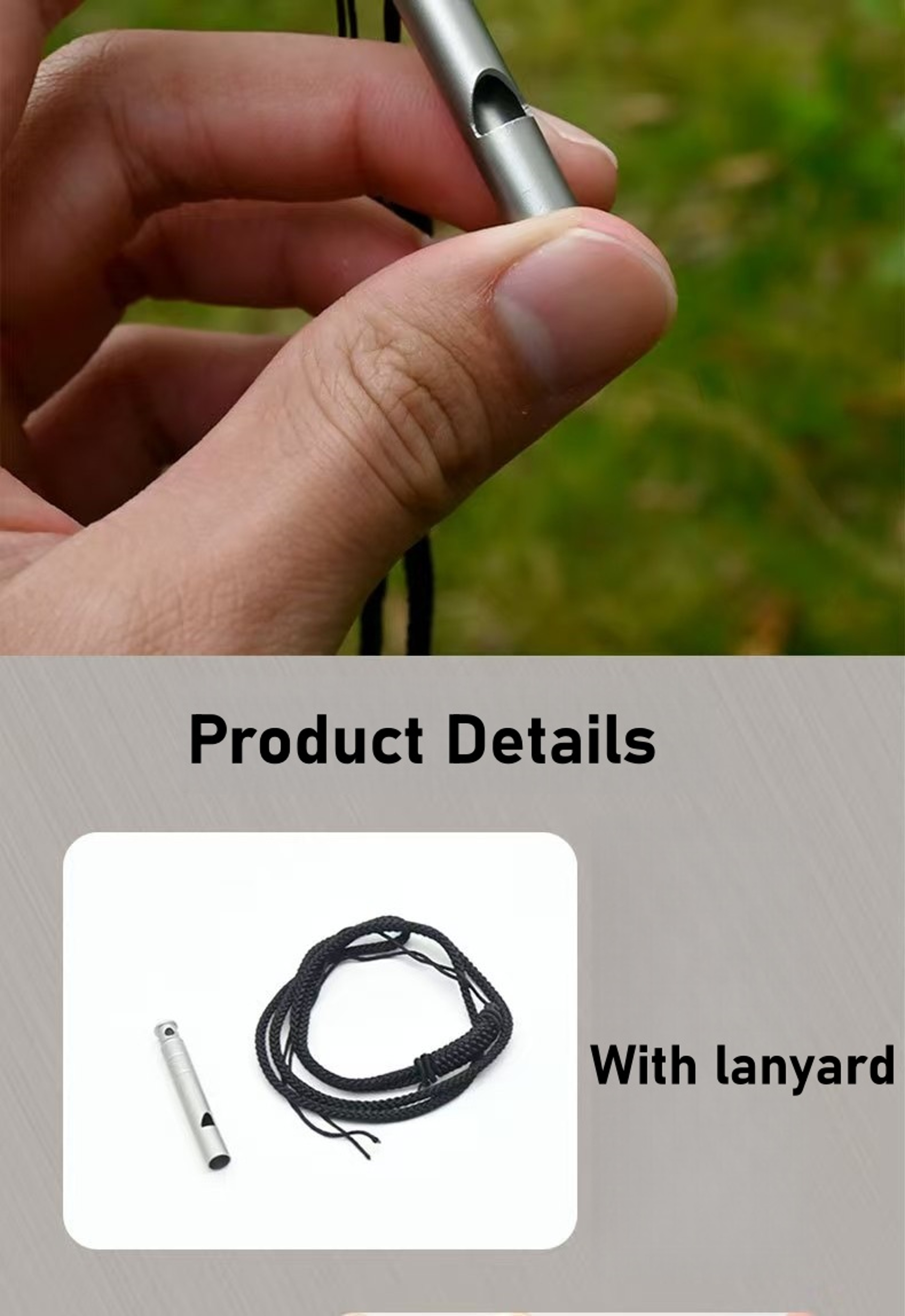 Titanium Emergency Survival Whistle for Camping Hiking Outdoor Safety – view 2