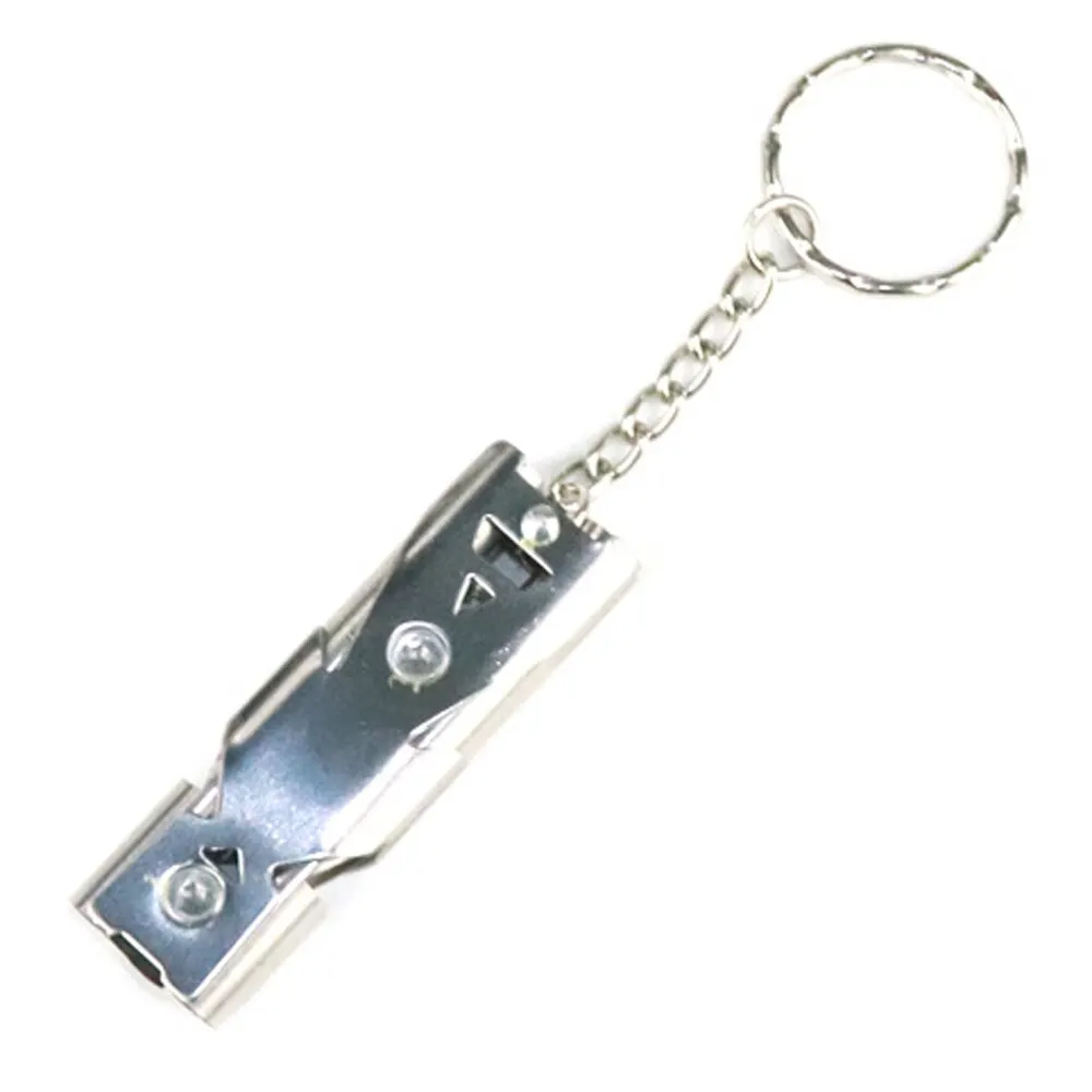 Double Pipe Survival Whistle Keychain Stainless Steel Emergency Whistle for Camping & Hiking – view 8