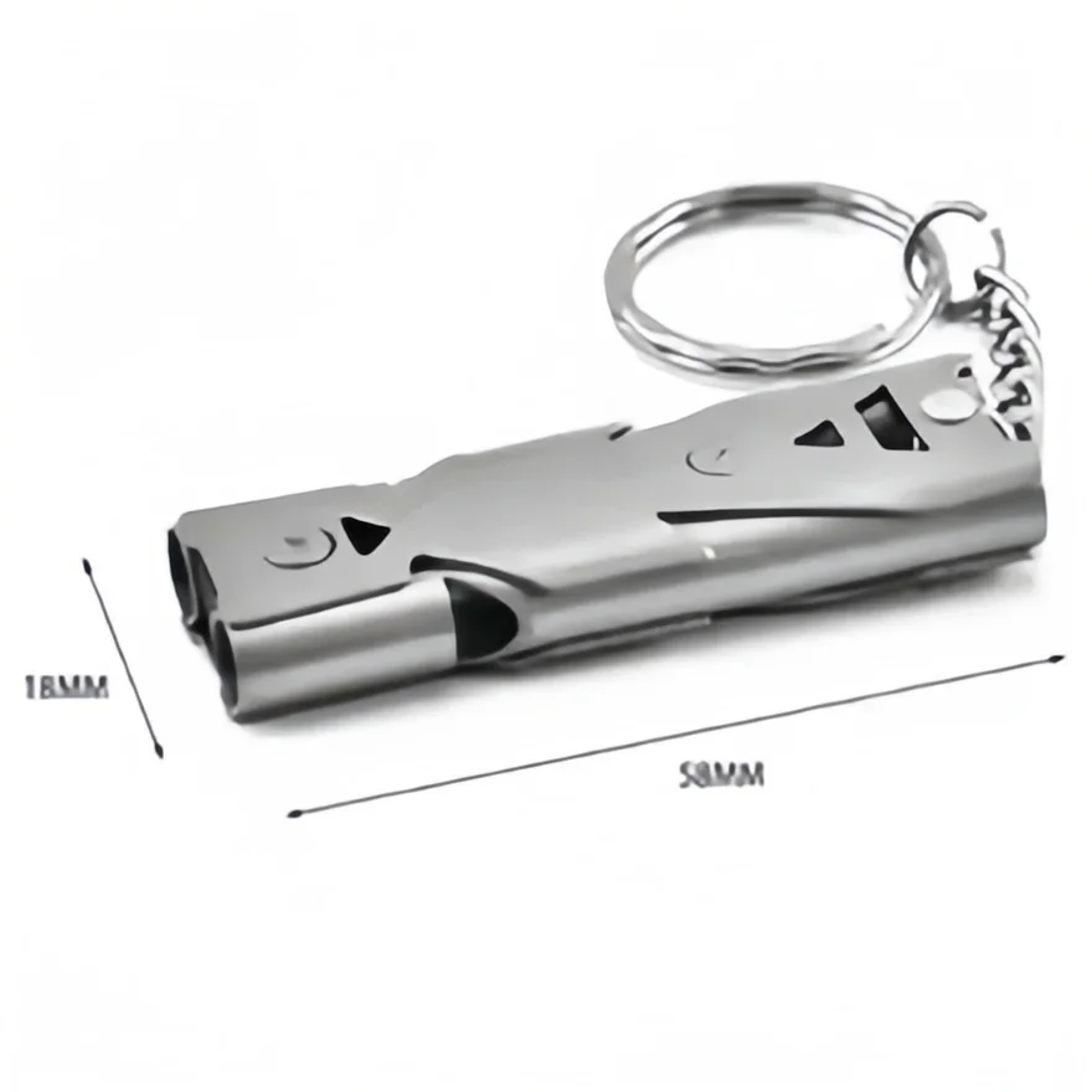 High Decibel Survival Whistle Keychain Double Tube Emergency Safety Whistle For Camping Hiking Outd 3