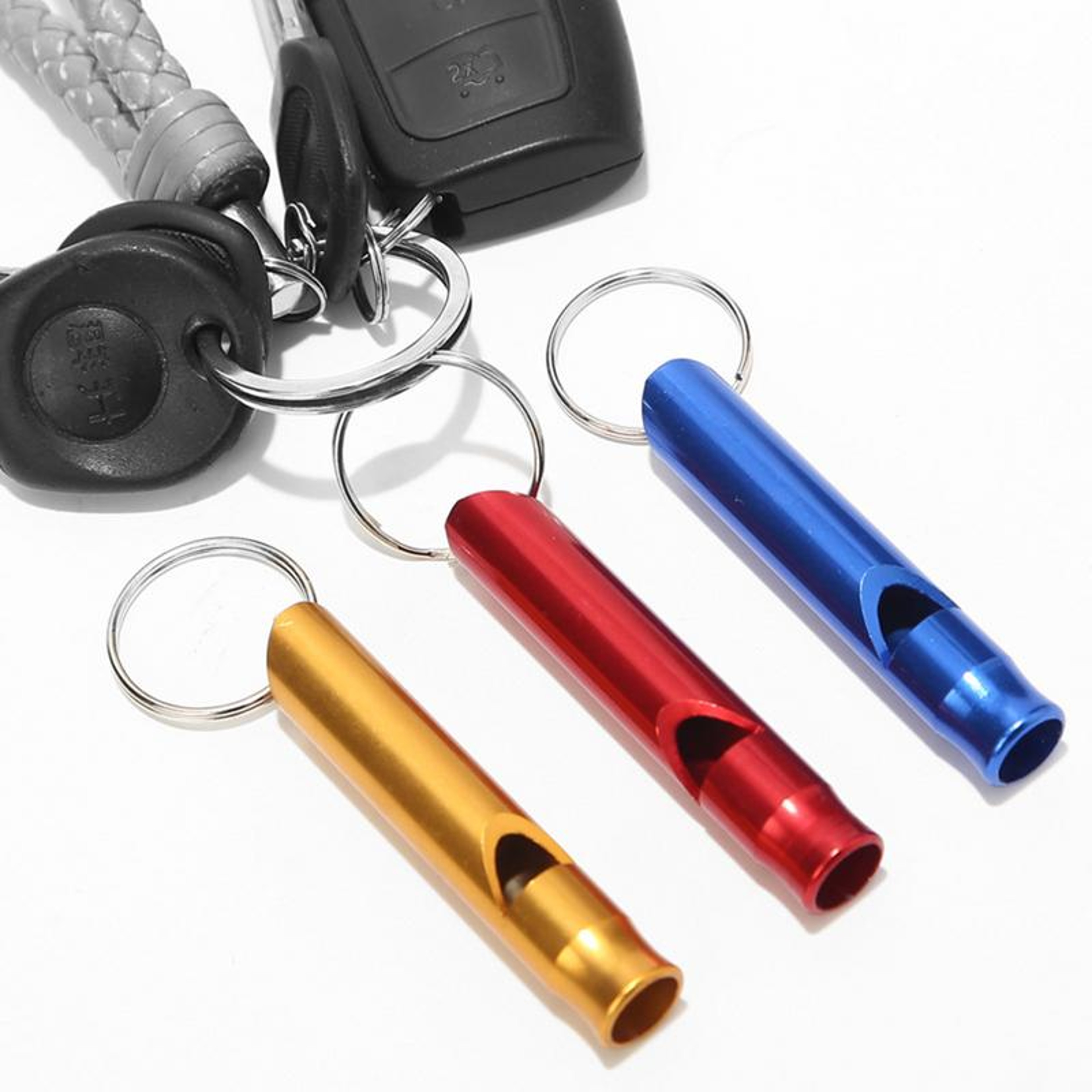 Portable Survival Whistle Aluminum Alloy Emergency Safety Keychain for Camping Hiking & Outdoor Rescue – view 5