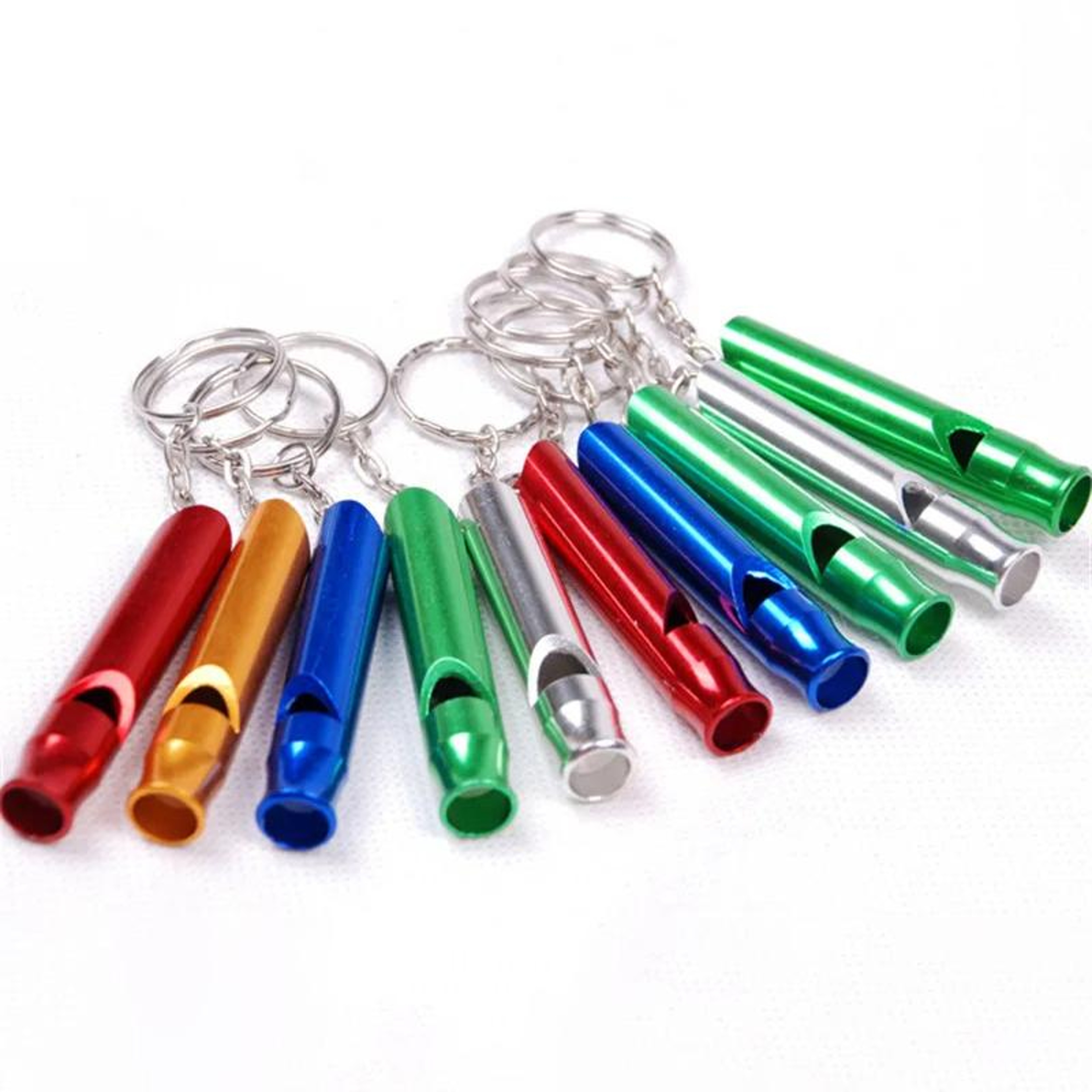 Portable Emergency Survival Whistle Aluminum Keychain Whistle for Camping, Hiking & Everyday Safety – view 2