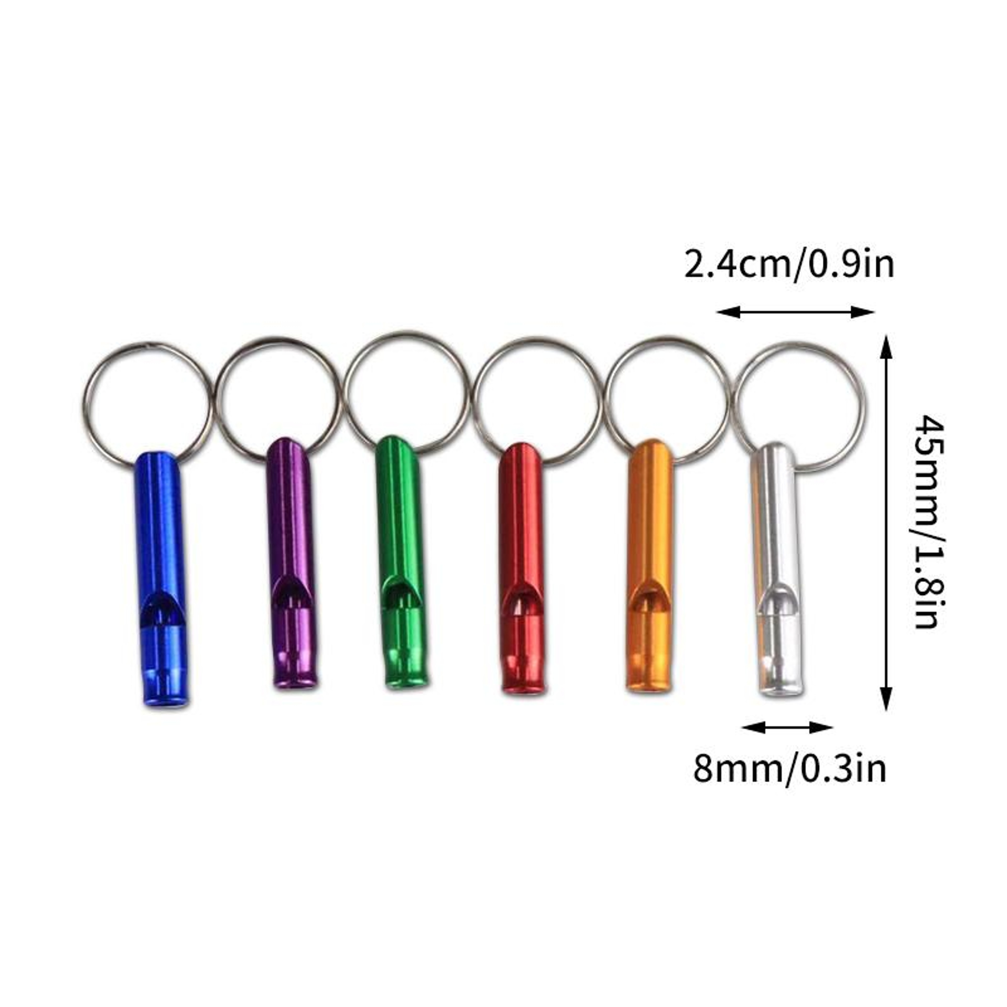 Portable Emergency Survival Whistle Aluminum Keychain Whistle for Camping, Hiking & Everyday Safety – view 6