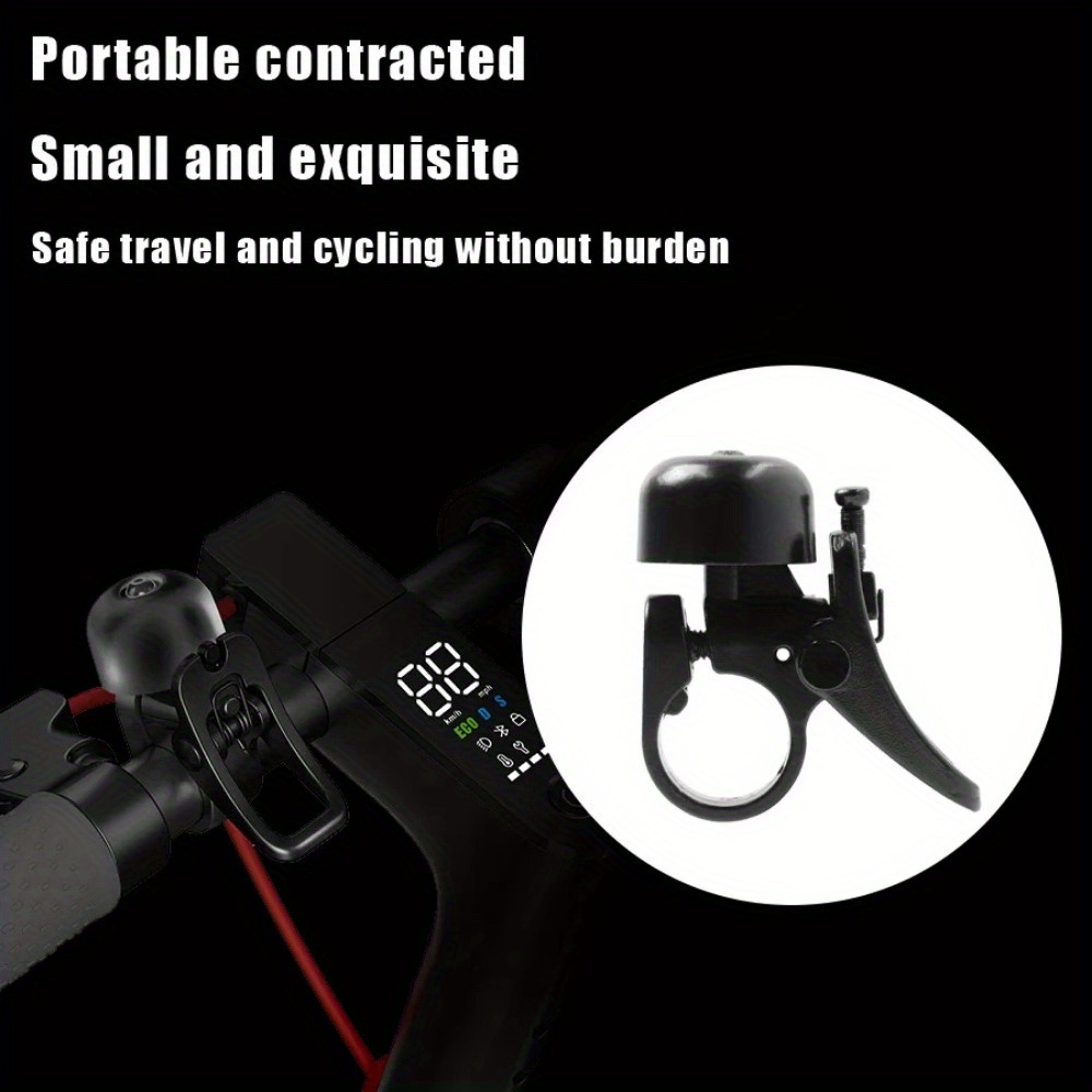 Aluminum Alloy Electric Scooter Bell for Universal Handlebar Safety Ring – view 2