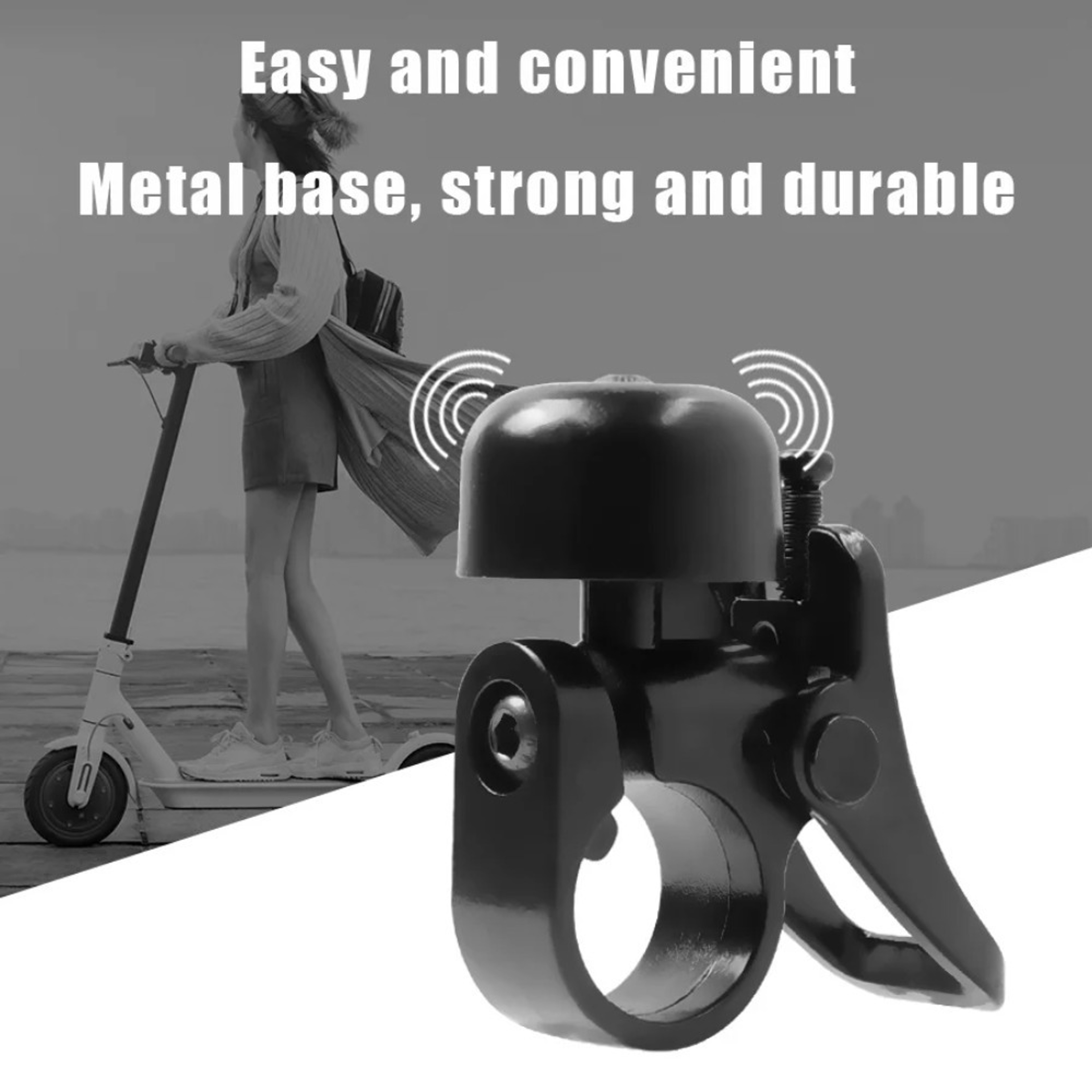 Aluminum Alloy Electric Scooter Bell for Universal Handlebar Safety Ring – view 3