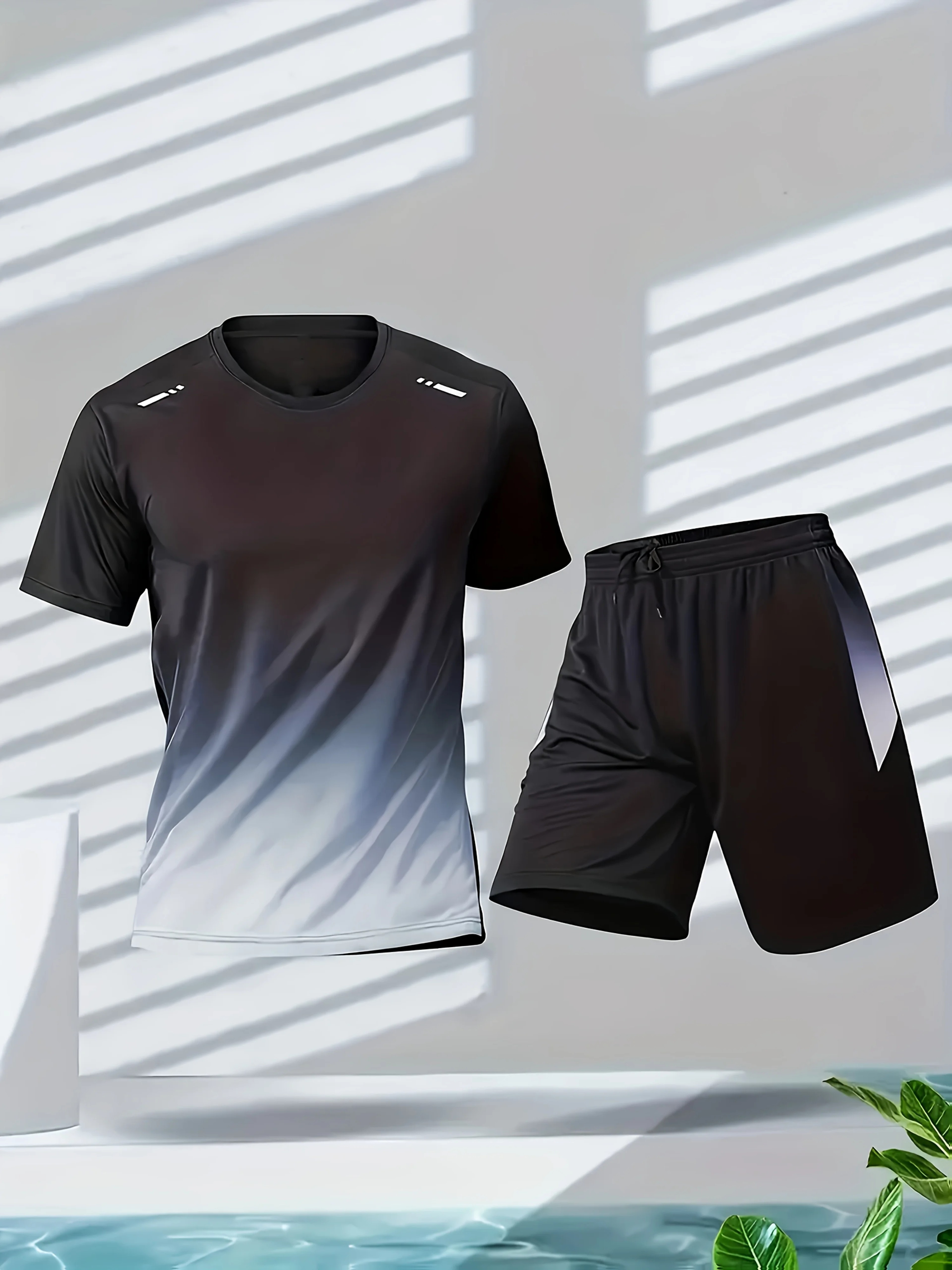 Ice Silk Quick Dry Men's Sportswear Running & Badminton Shirt and Shorts Set – view 2