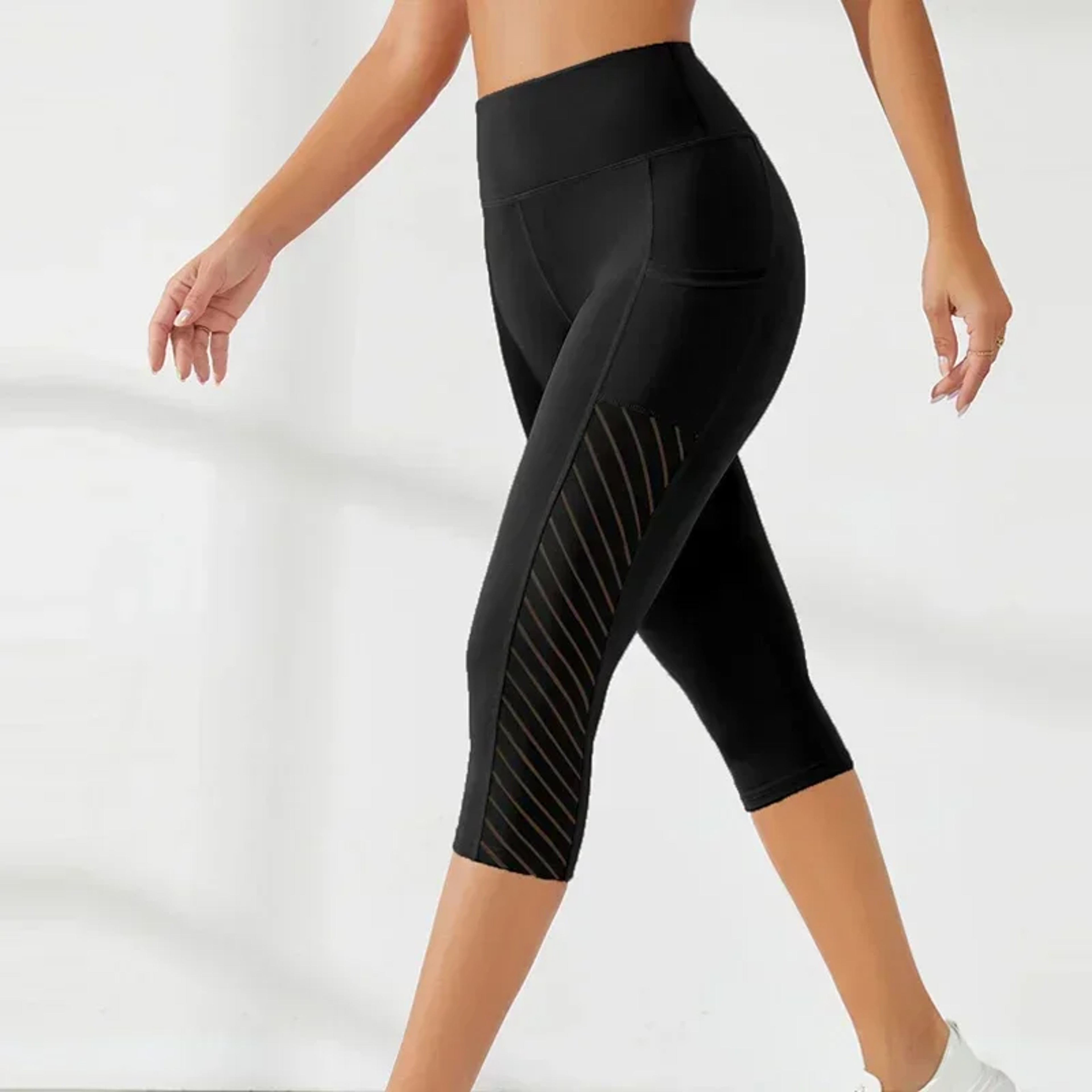 High Waisted Yoga Shorts With Pockets Quick Dry Workout Shorts For Women 7