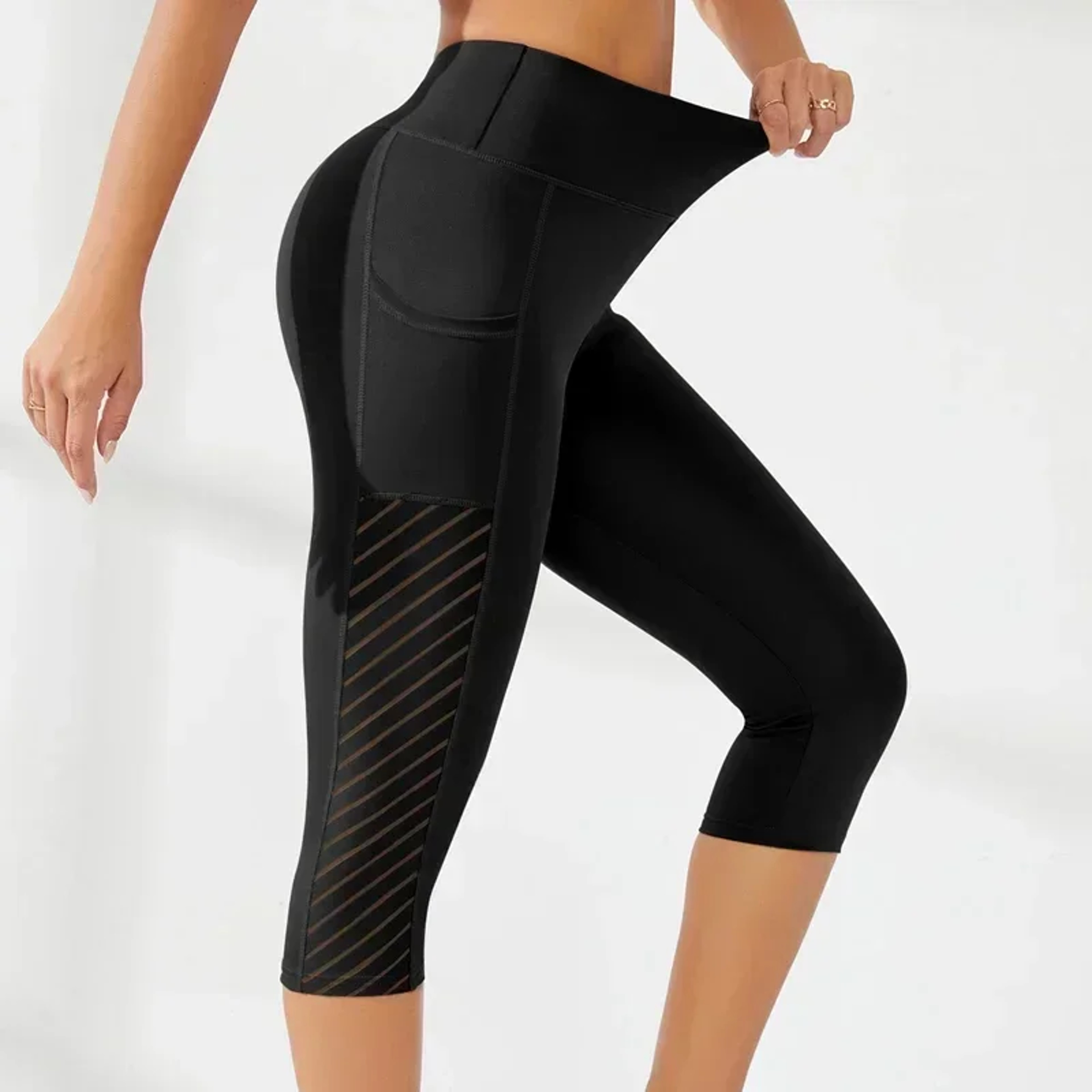 High Waisted Yoga Shorts for Women with Side Pockets Quick Dry Fitness Gym Shorts – view 2