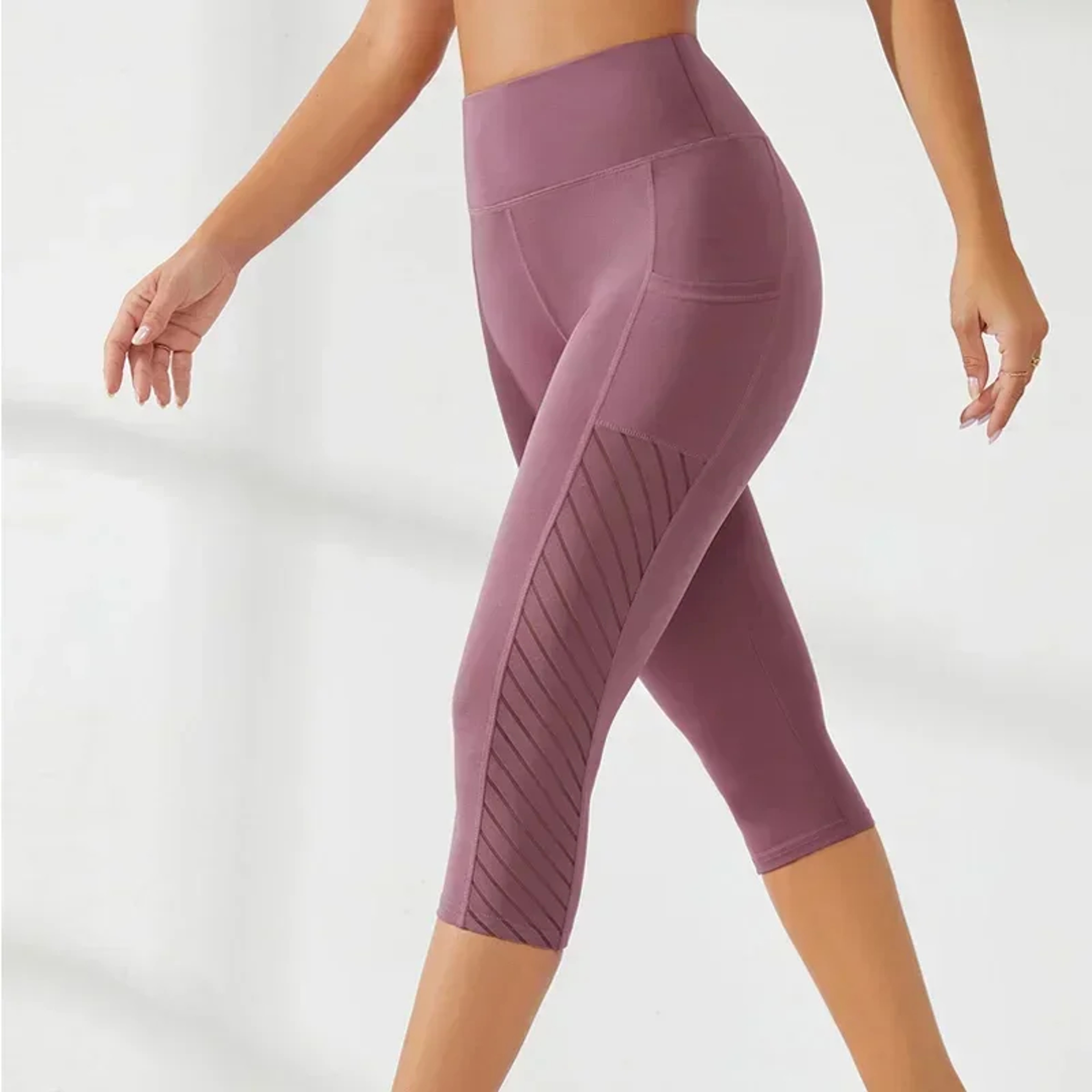 High Waisted Yoga Shorts for Women with Side Pockets Quick Dry Fitness Gym Shorts – view 5