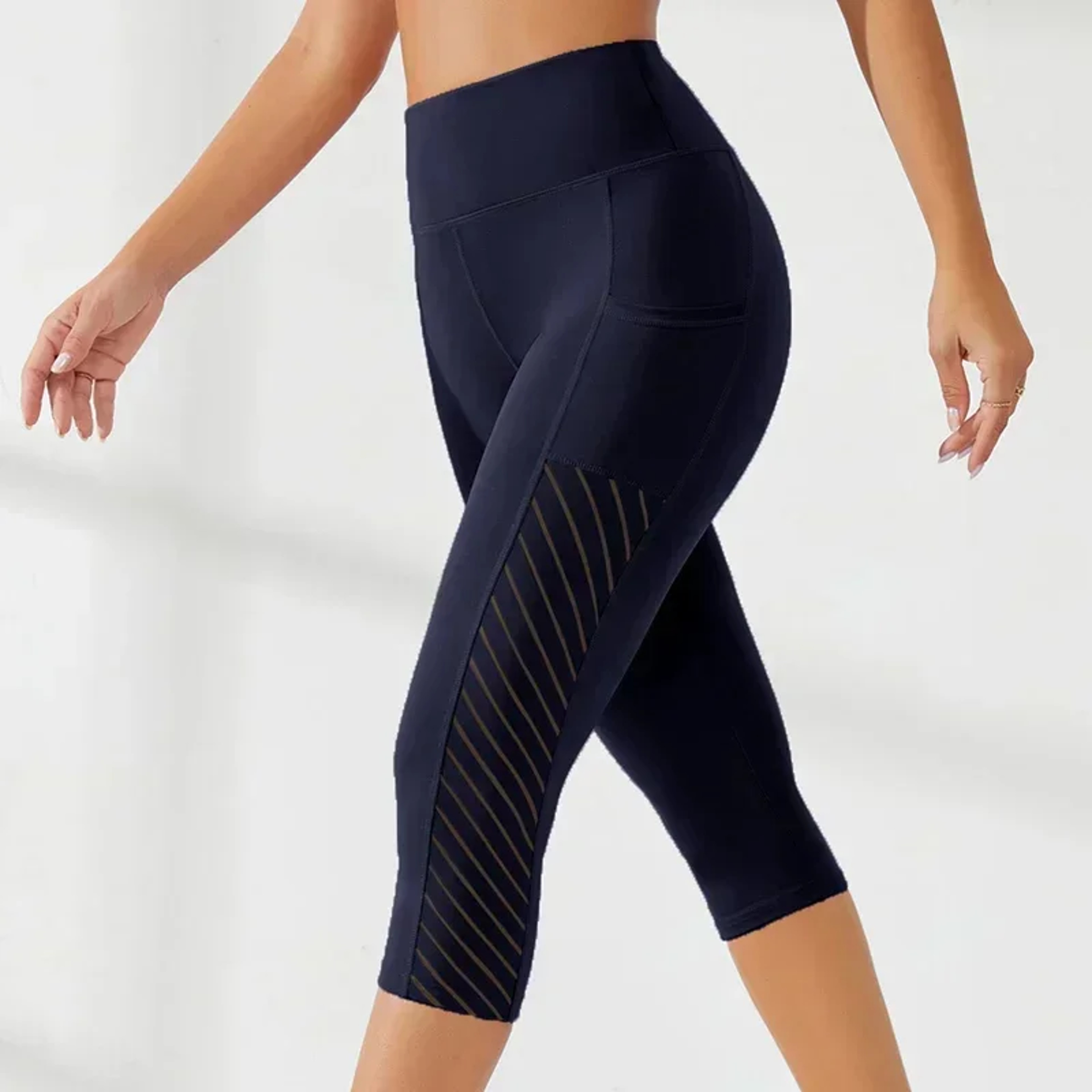 High Waisted Yoga Shorts for Women with Side Pockets Quick Dry Fitness Gym Shorts – view 7