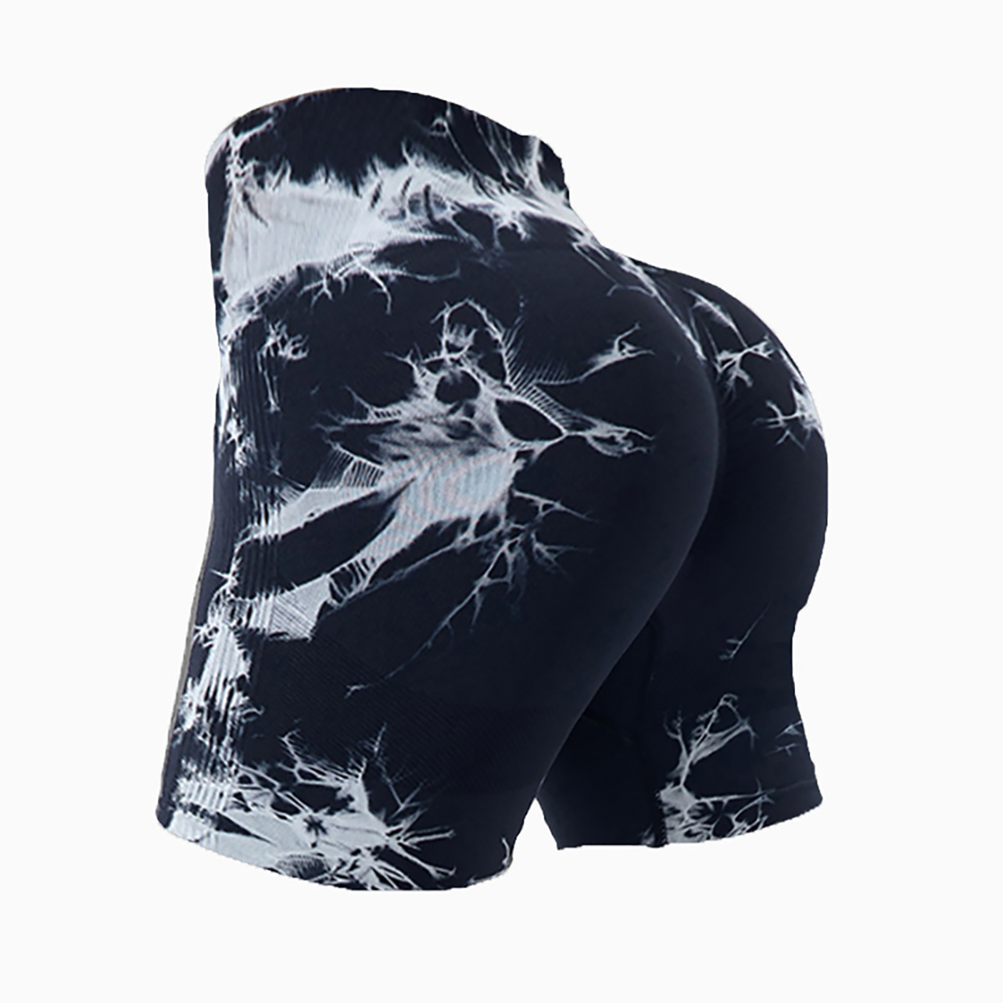High Waisted Yoga Shorts Seamless Tie Dye Workout Shorts For Women 5