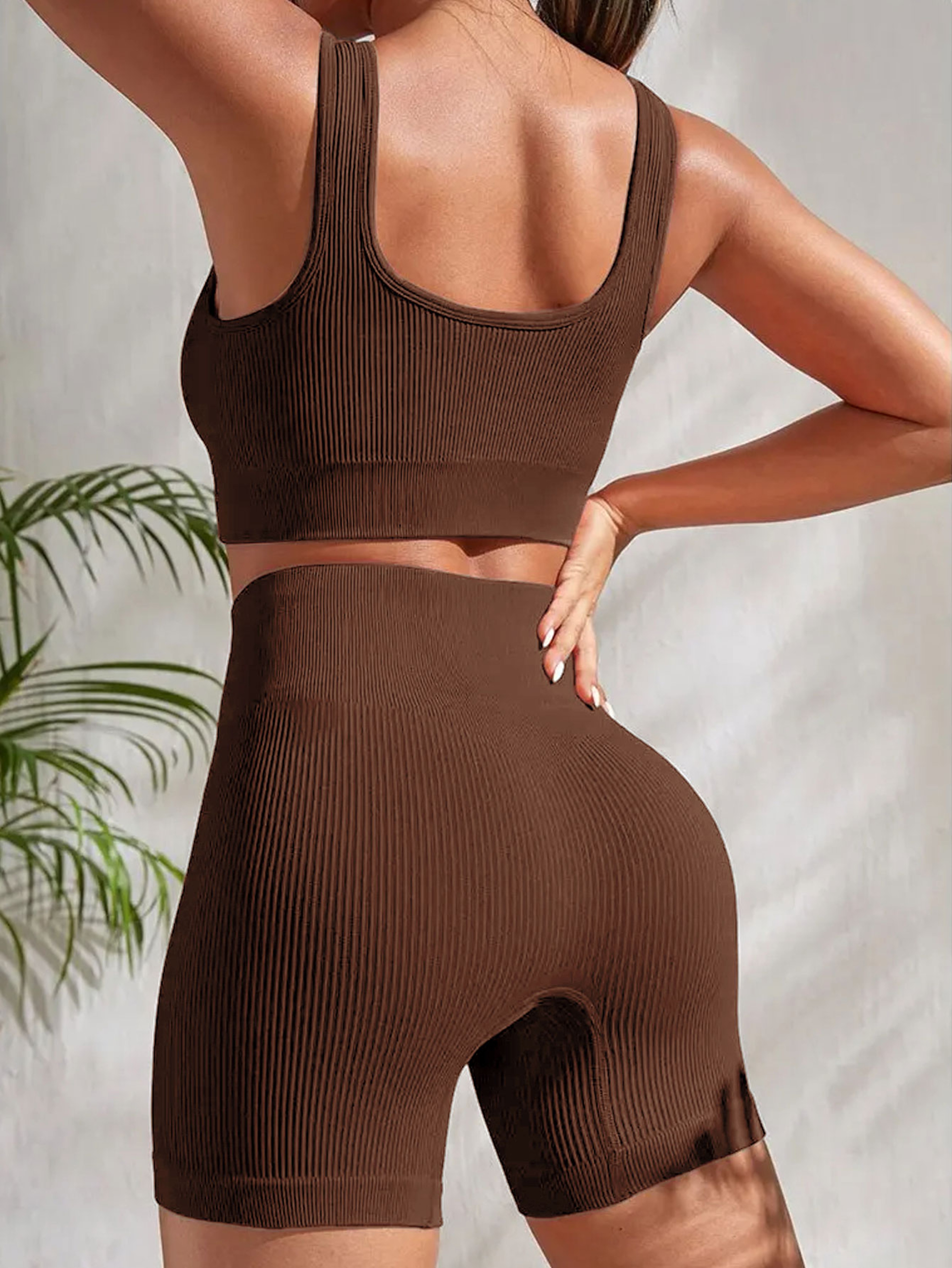 Seamless Workout Set For Women Quick Dry High Waisted Yoga  Fitness Outfit 1