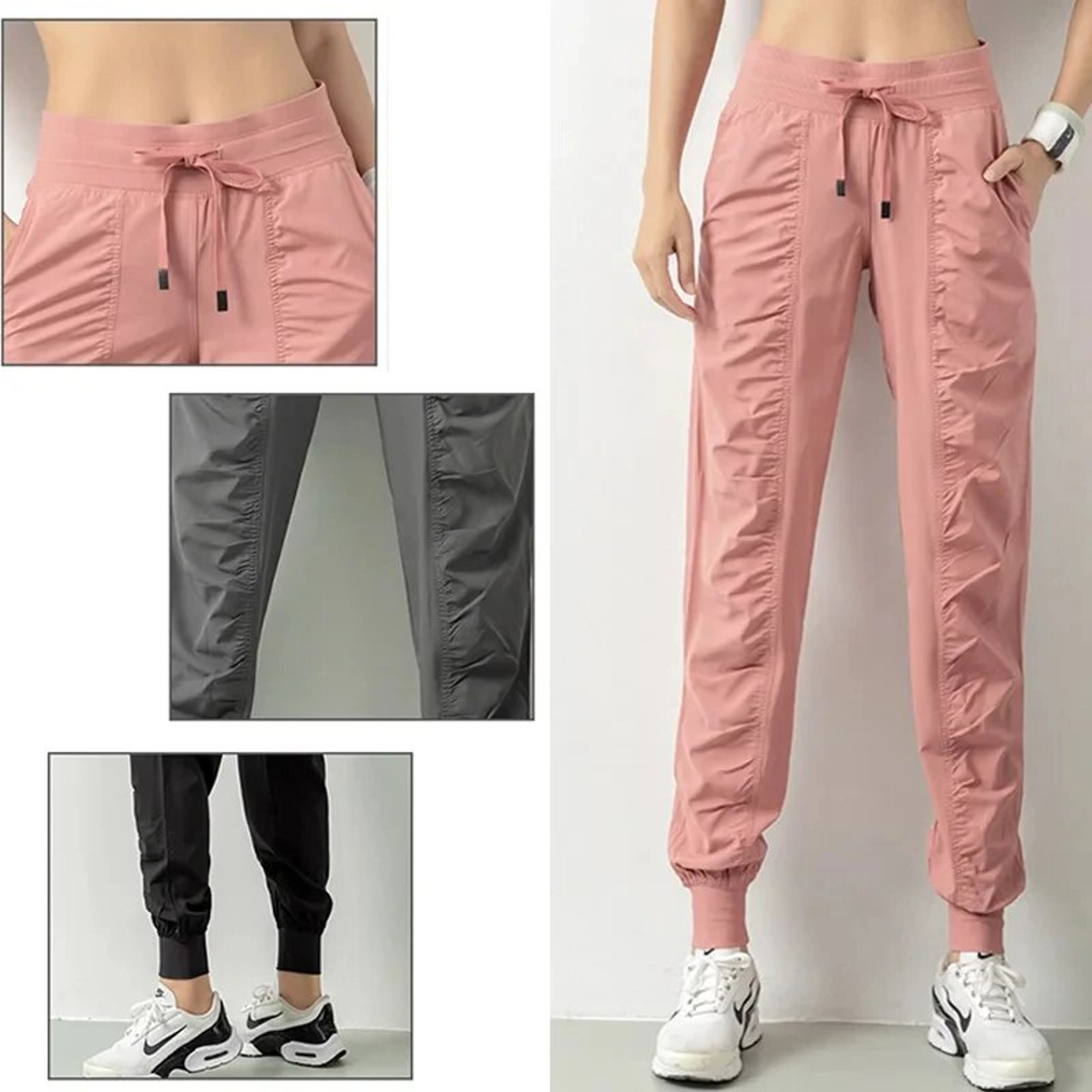 Women's Running Joggers Quick Dry Athletic Gym Sweatpants with Drawstring & Side Pockets – view 6