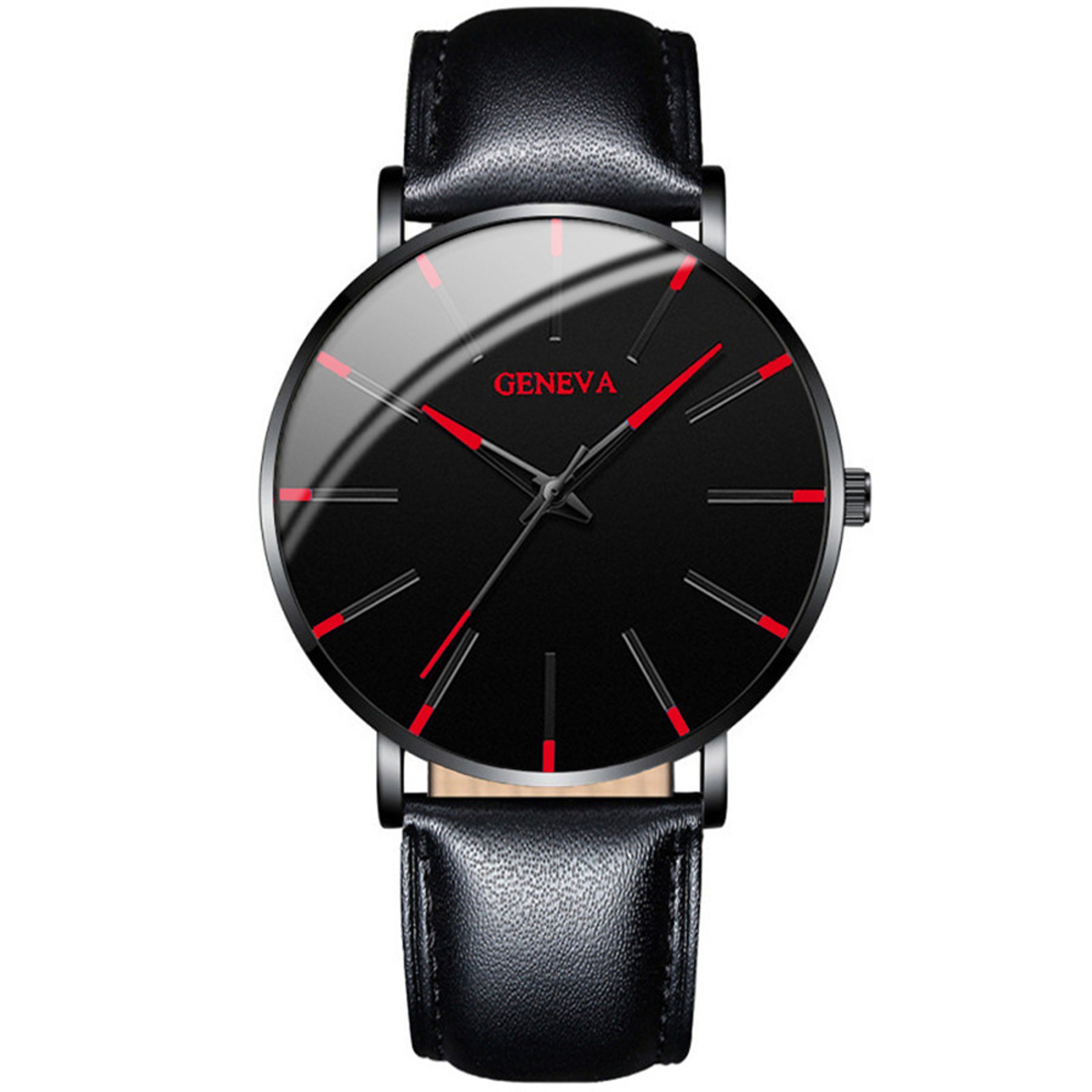 Business Men's Watch Set with Leather Band Quartz Watch, Bracelet & Necklace Gift Set – view 3