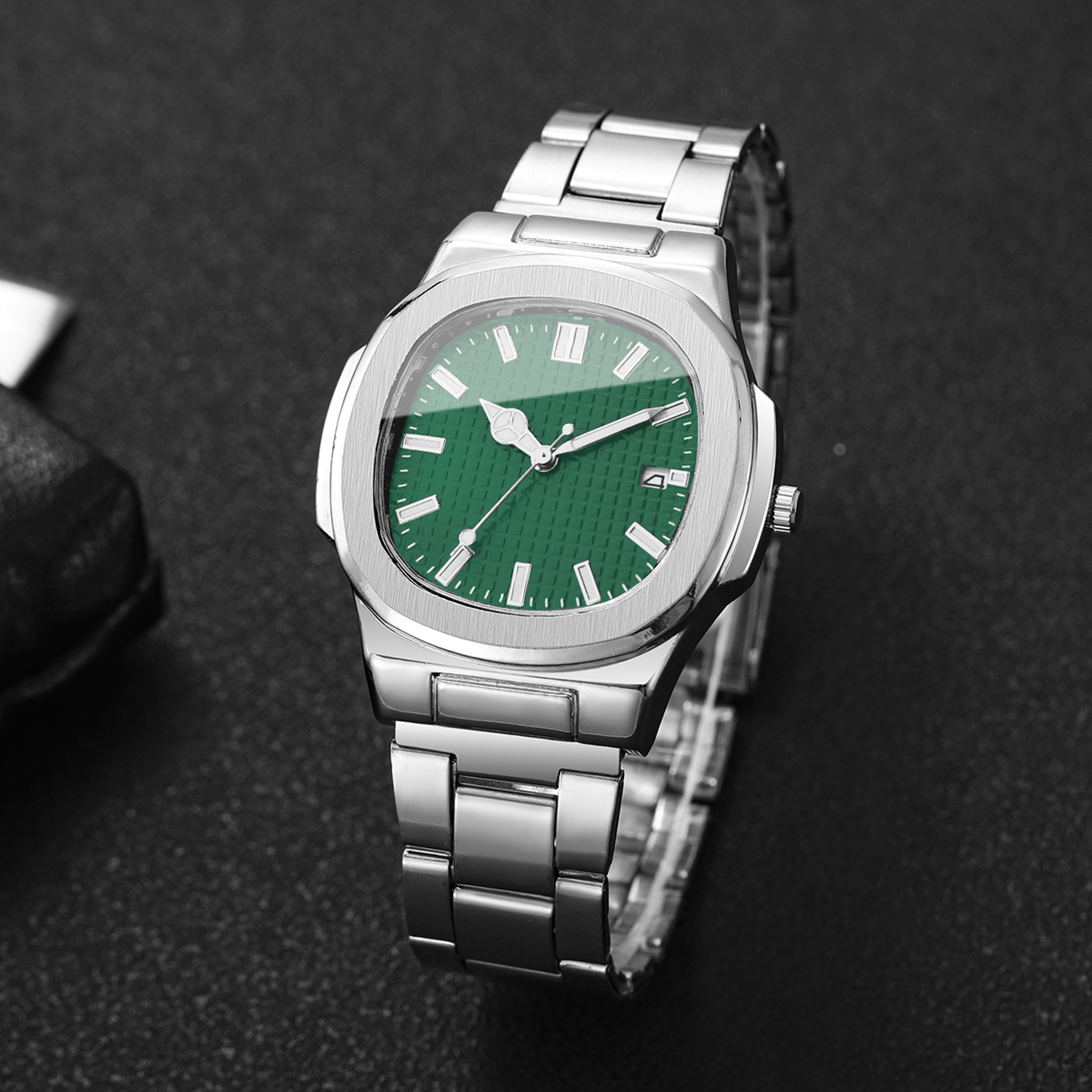 Luxury Square Men's Watch with Calendar, Quartz Watch for Men, Minimalist Business Dress Timepiece – view 5