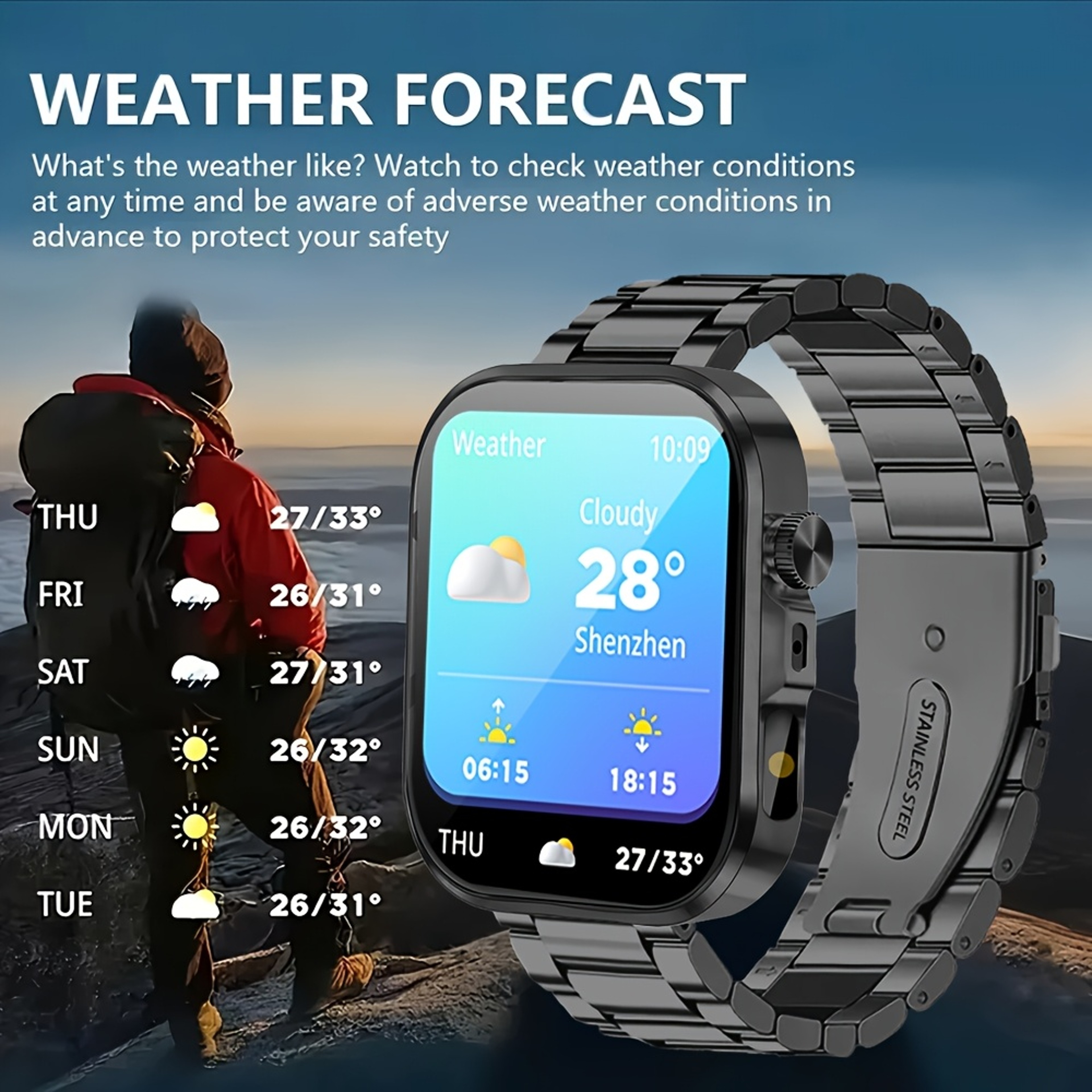 Premium Smart Watch with Fitness Tracker, GPS & Multi Sports Modes for Android and iPhone – view 4