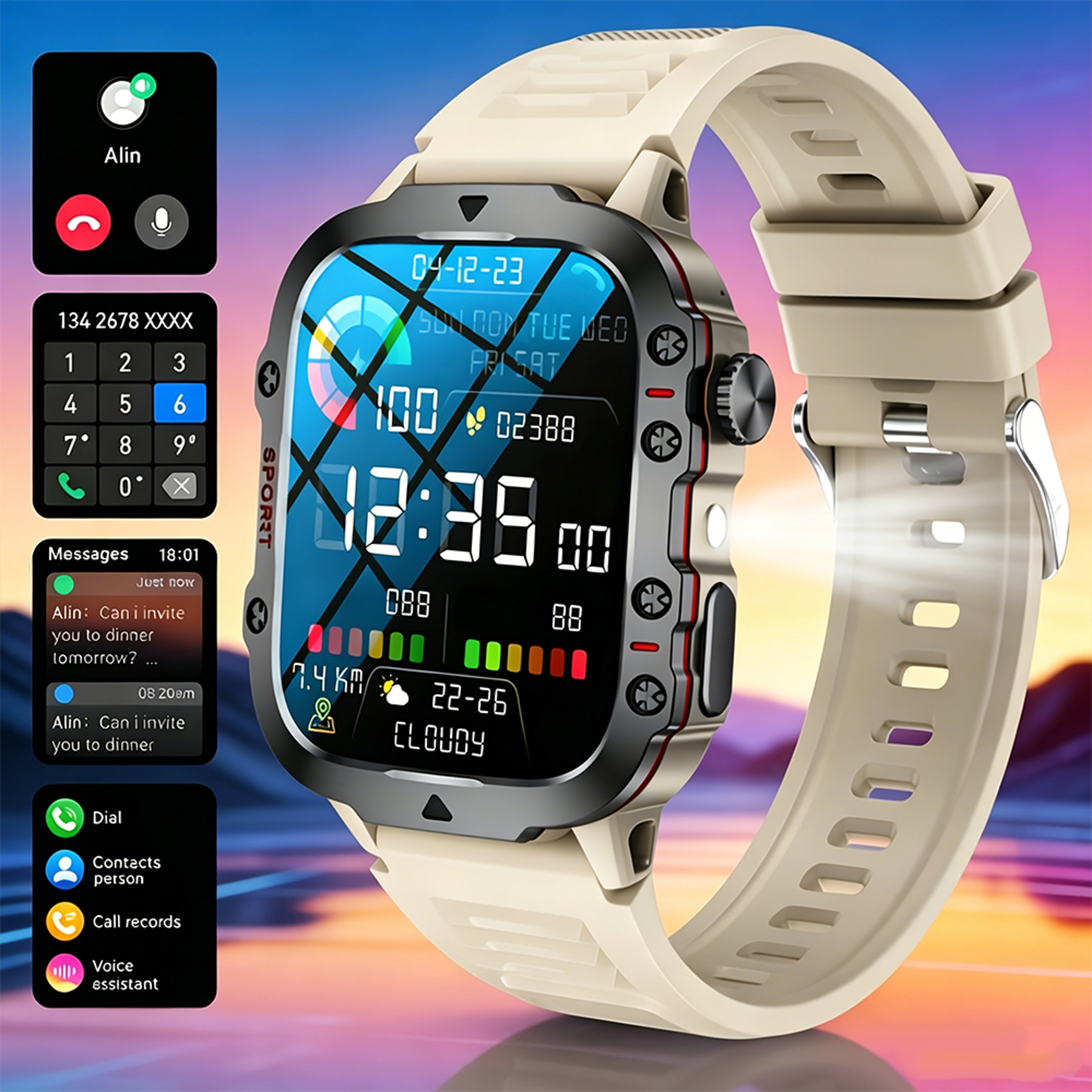 Smart Bluetooth Calling Smartwatch with Touch Screen, Sports Modes & Remote Camera Control – view 8